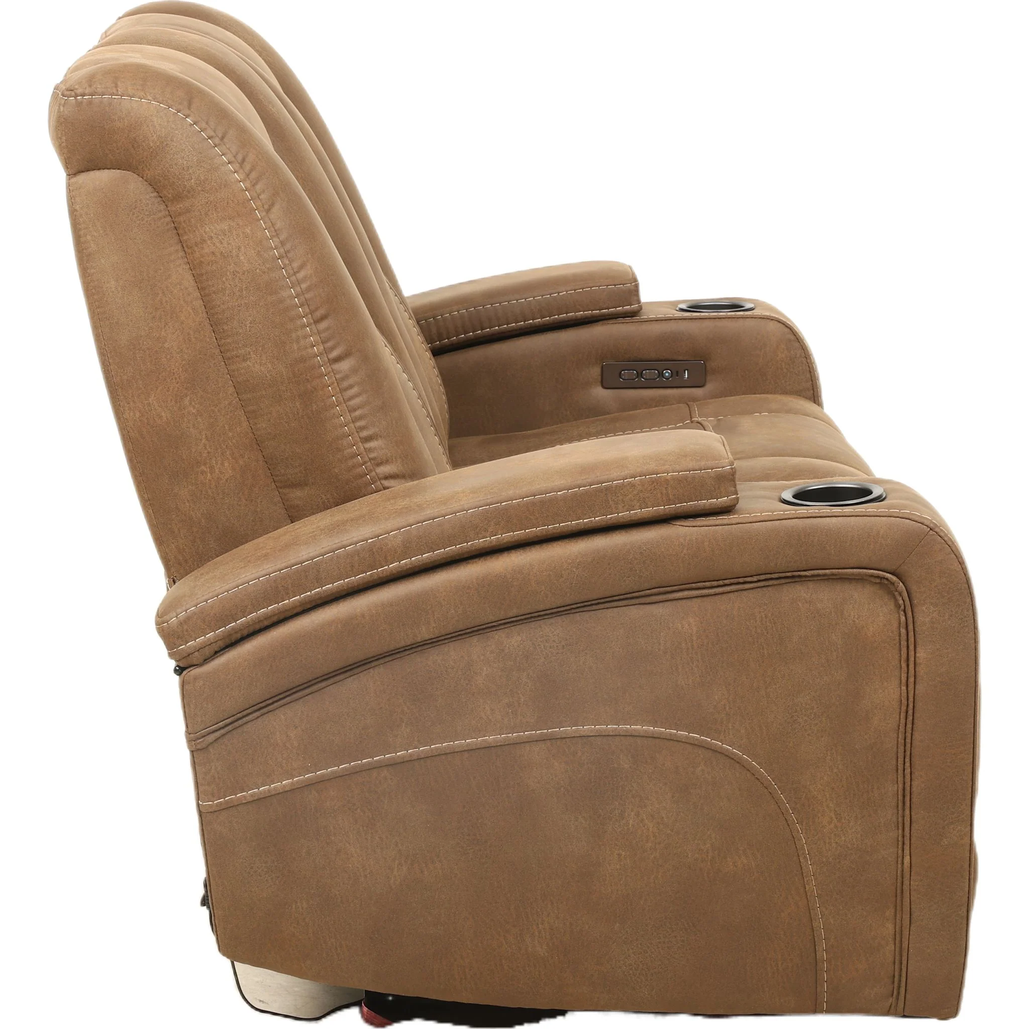 Wyatt Dual Reclining Loveseat - Cayman Brindle - Image 4