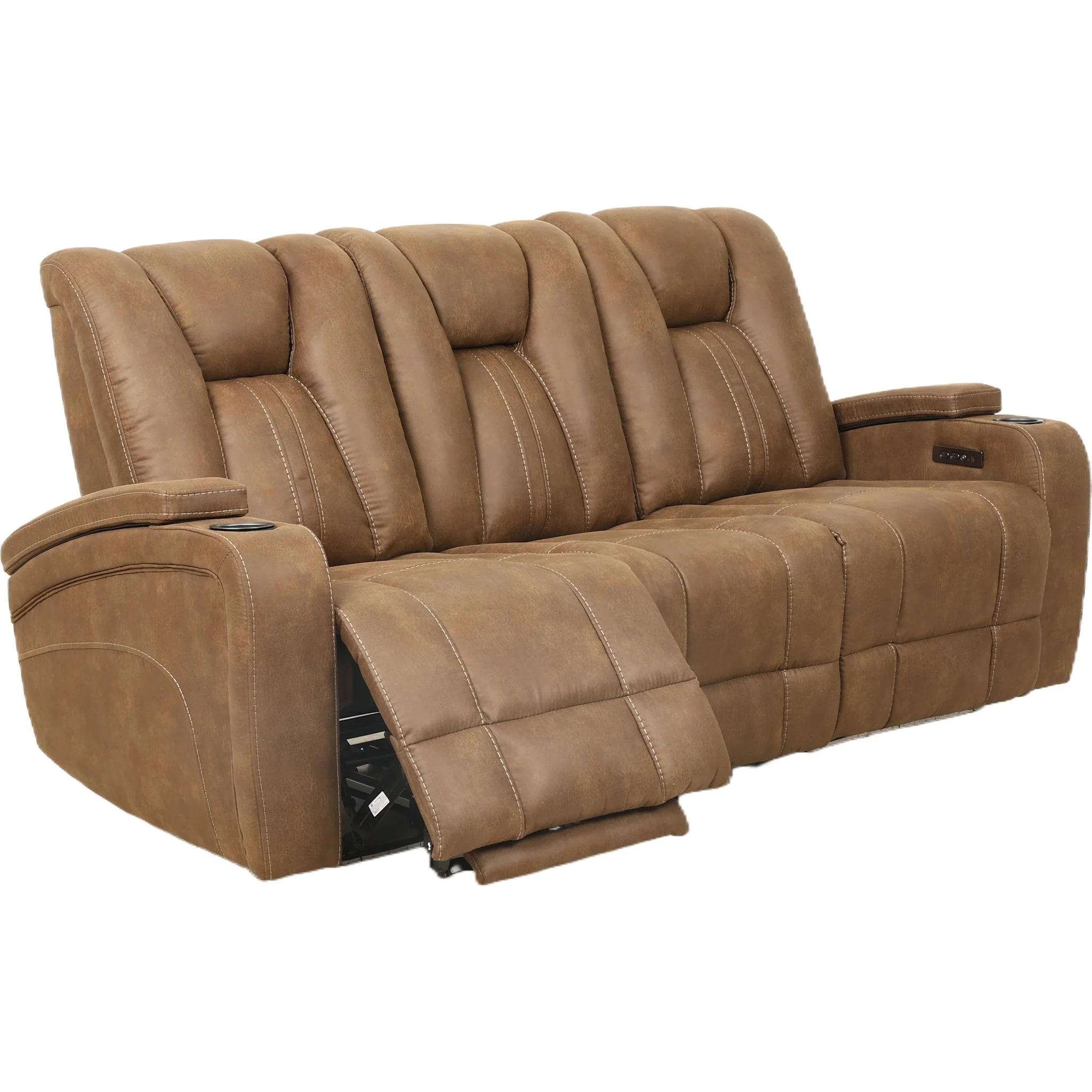 Wyatt Dual Reclining Sofa w/Drop Table - Cayman Brindle - Image 3