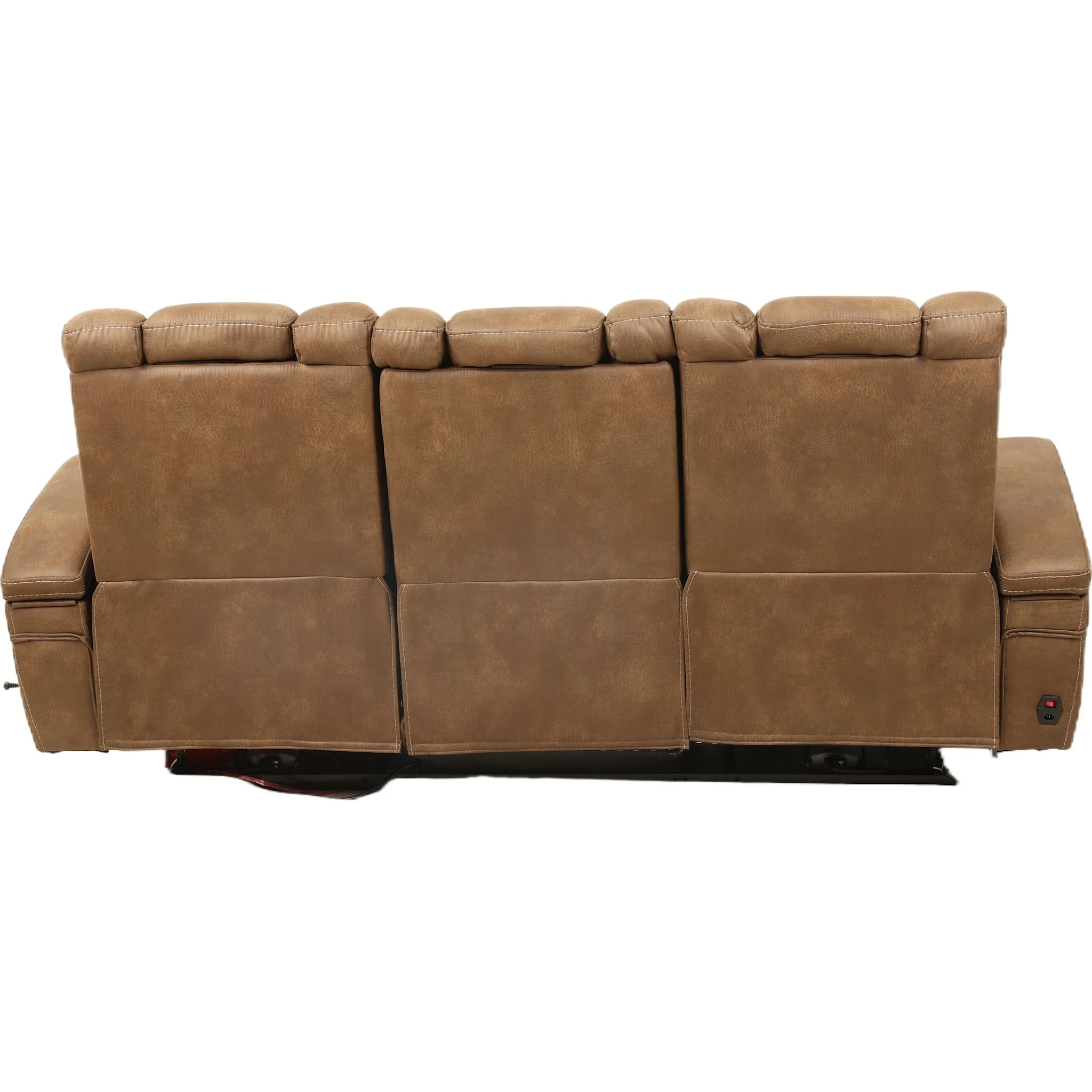 Wyatt Dual Reclining Sofa w/Drop Table - Cayman Brindle - Image 5