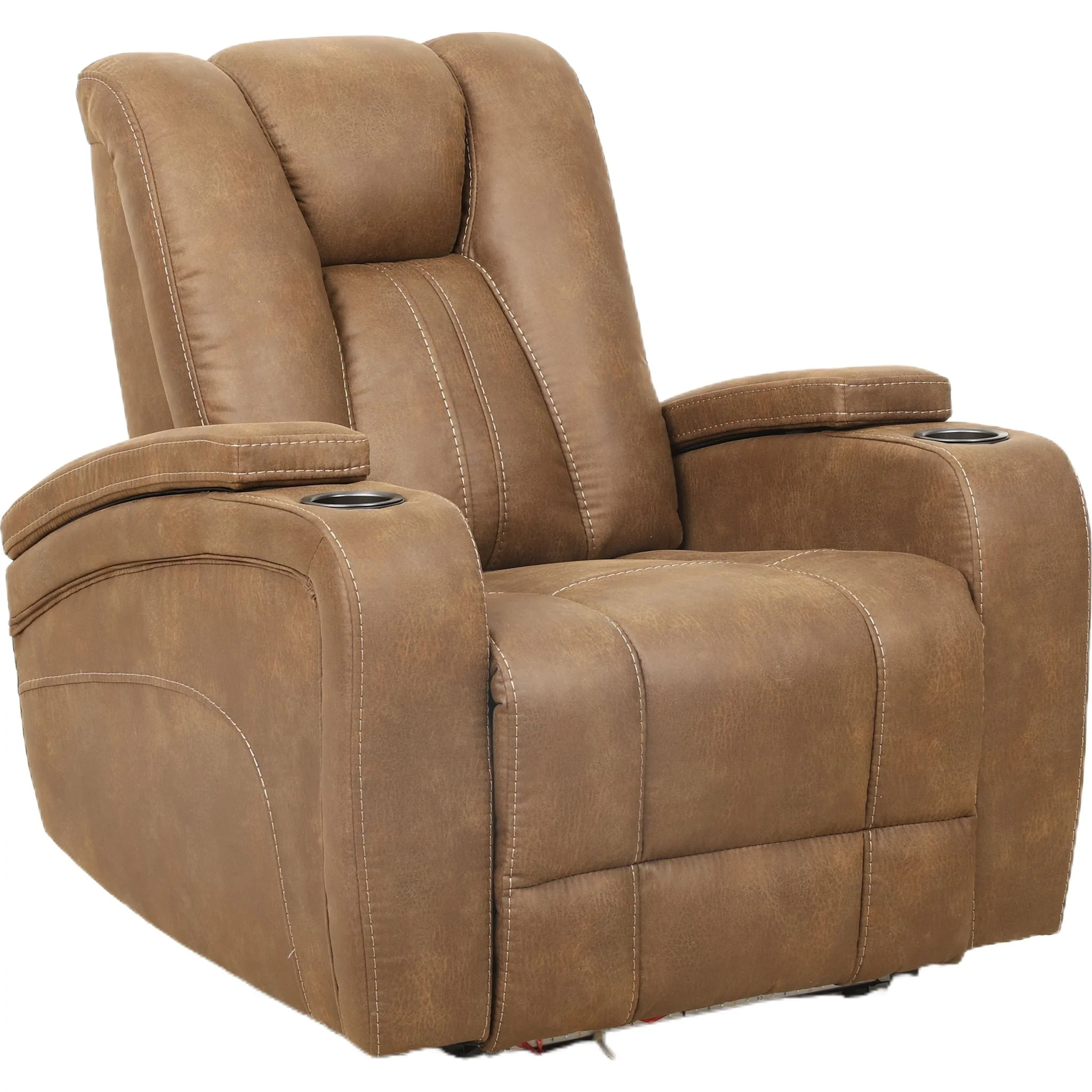 Wyatt Power Recliner With Power Headrest - Cayman Brindle