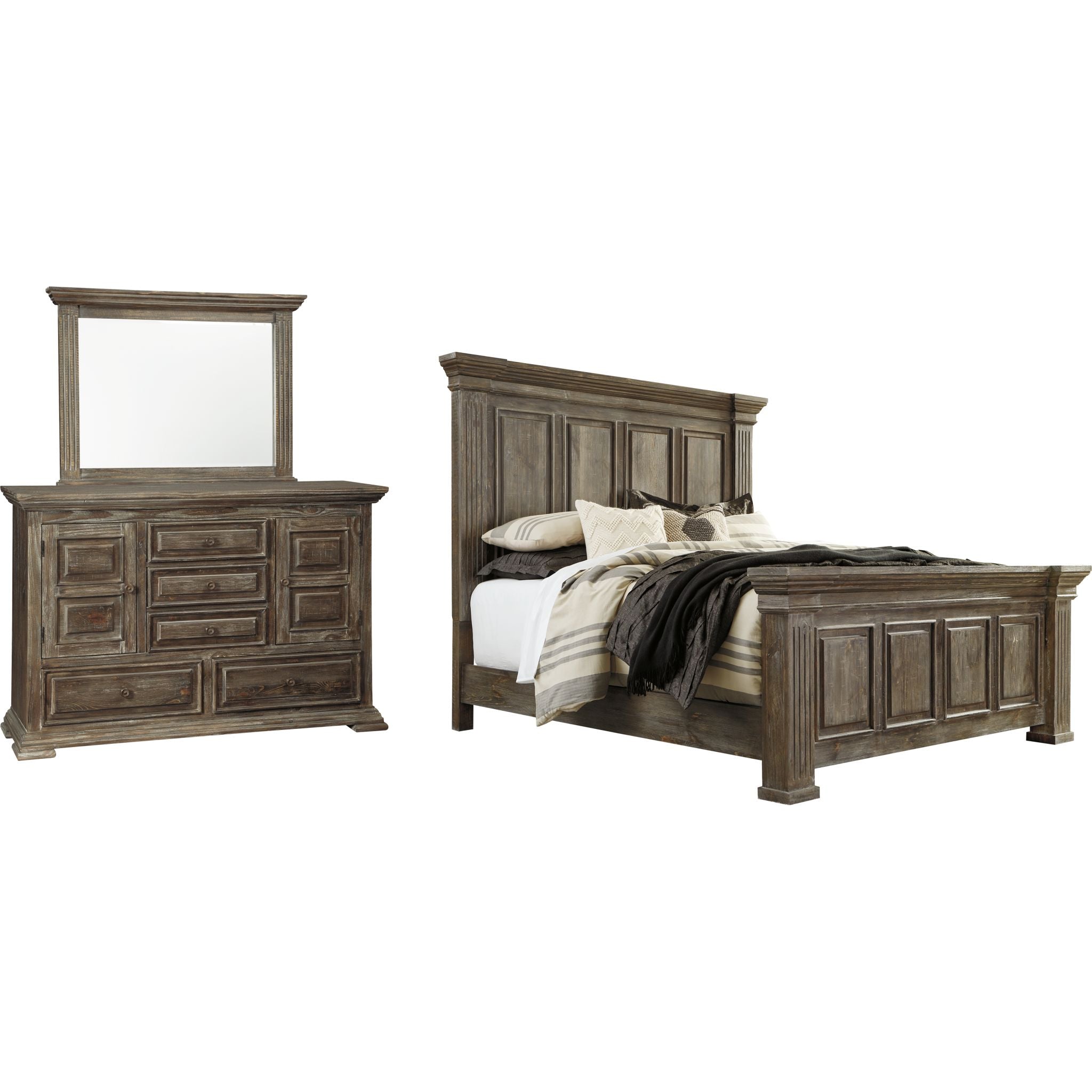 Wyndahl 5 Piece Bedroom Package - Rustic Brown