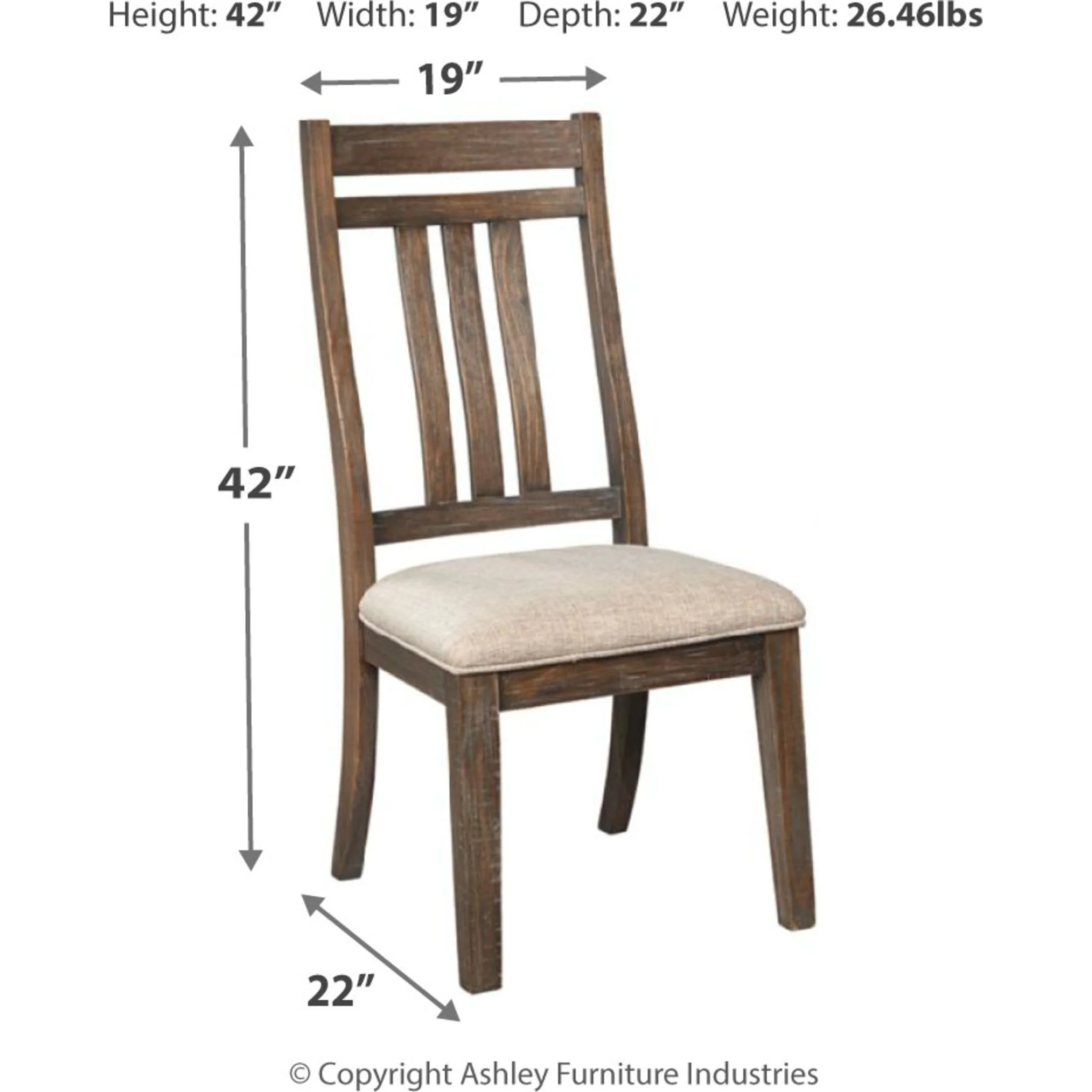 Wyndahl Side Chair - Rustic Brown - (D813-01) - Image 5