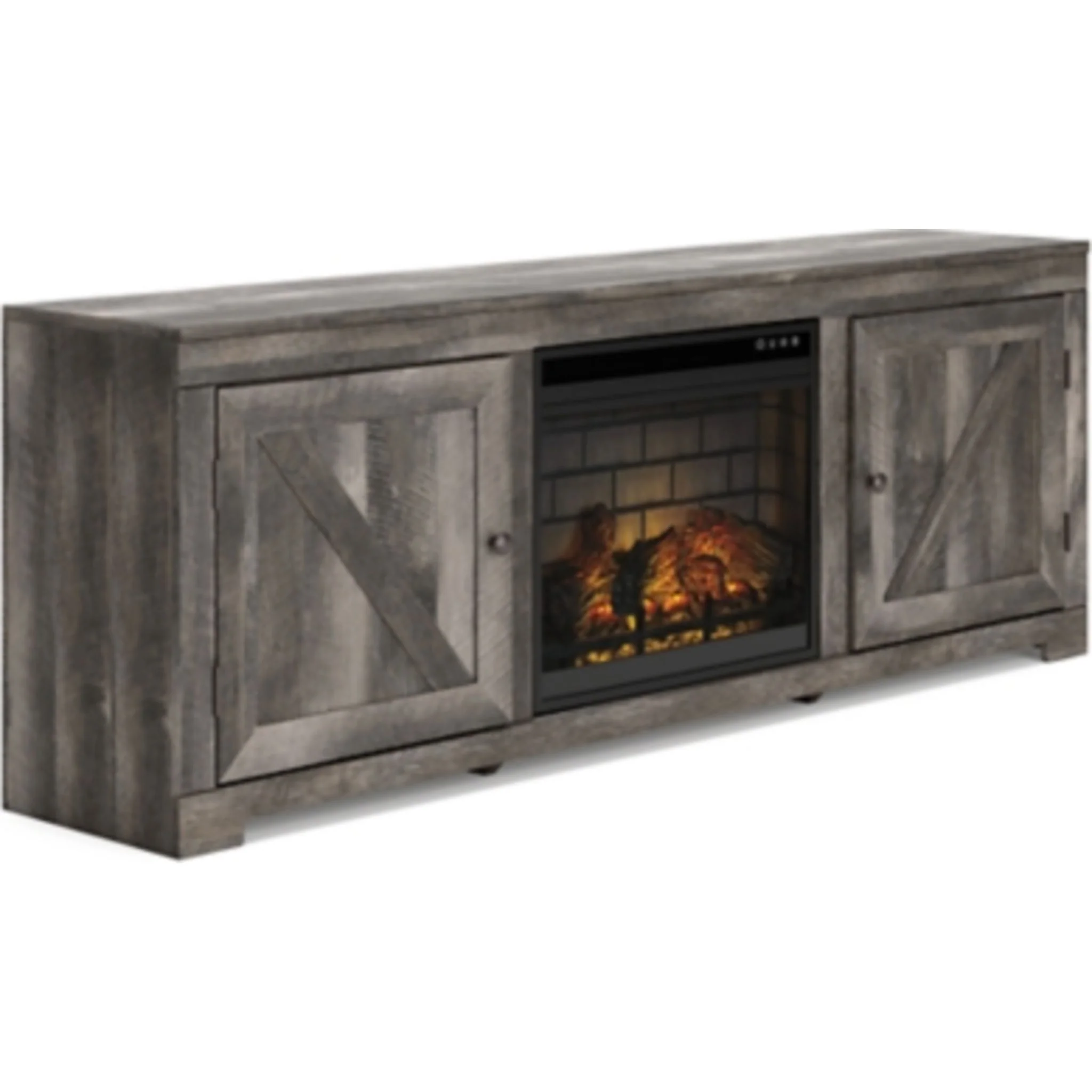 Wynnlow TV Stand with Fireplace - Gray - Image 4