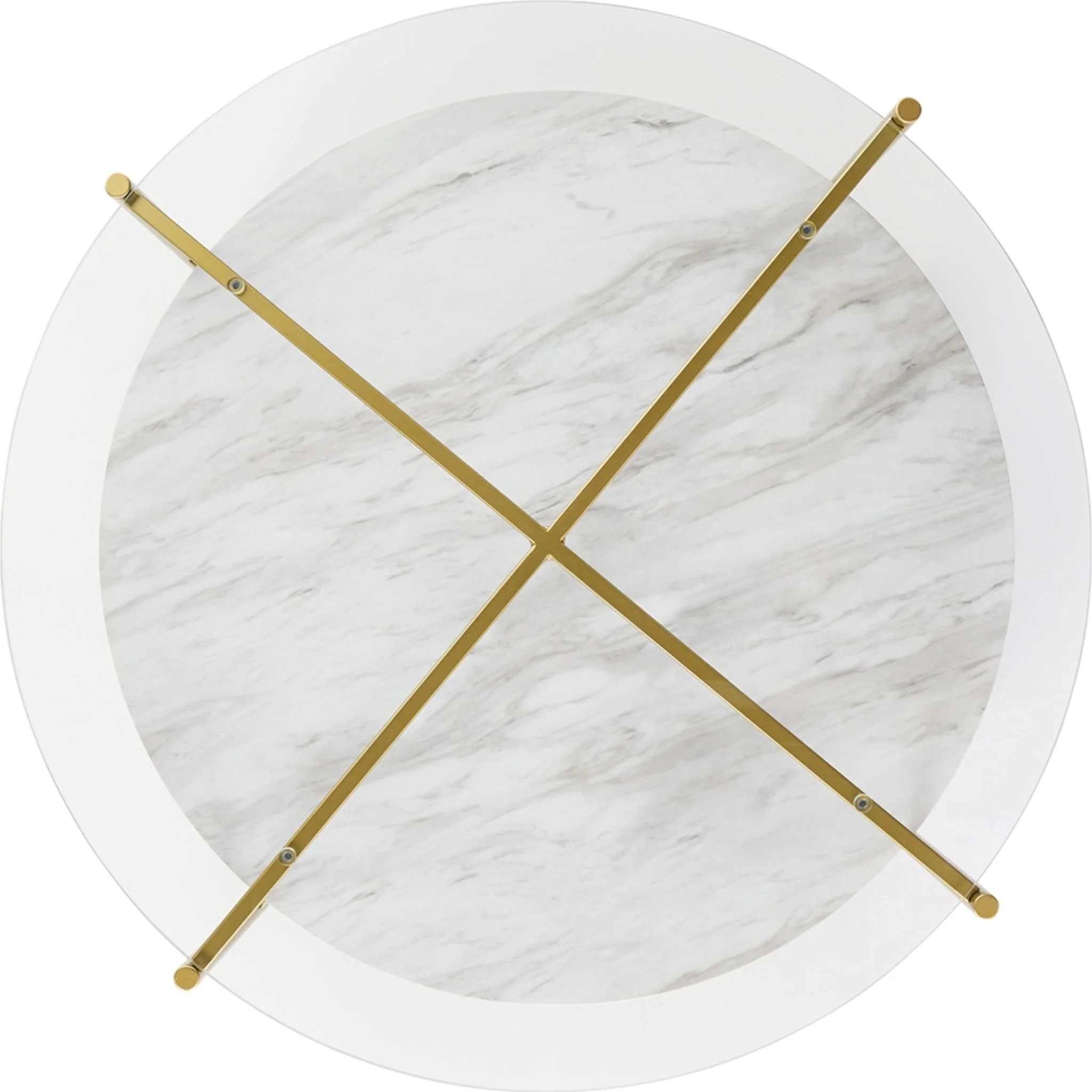Wynora Coffee Table - White/Gold - Image 3