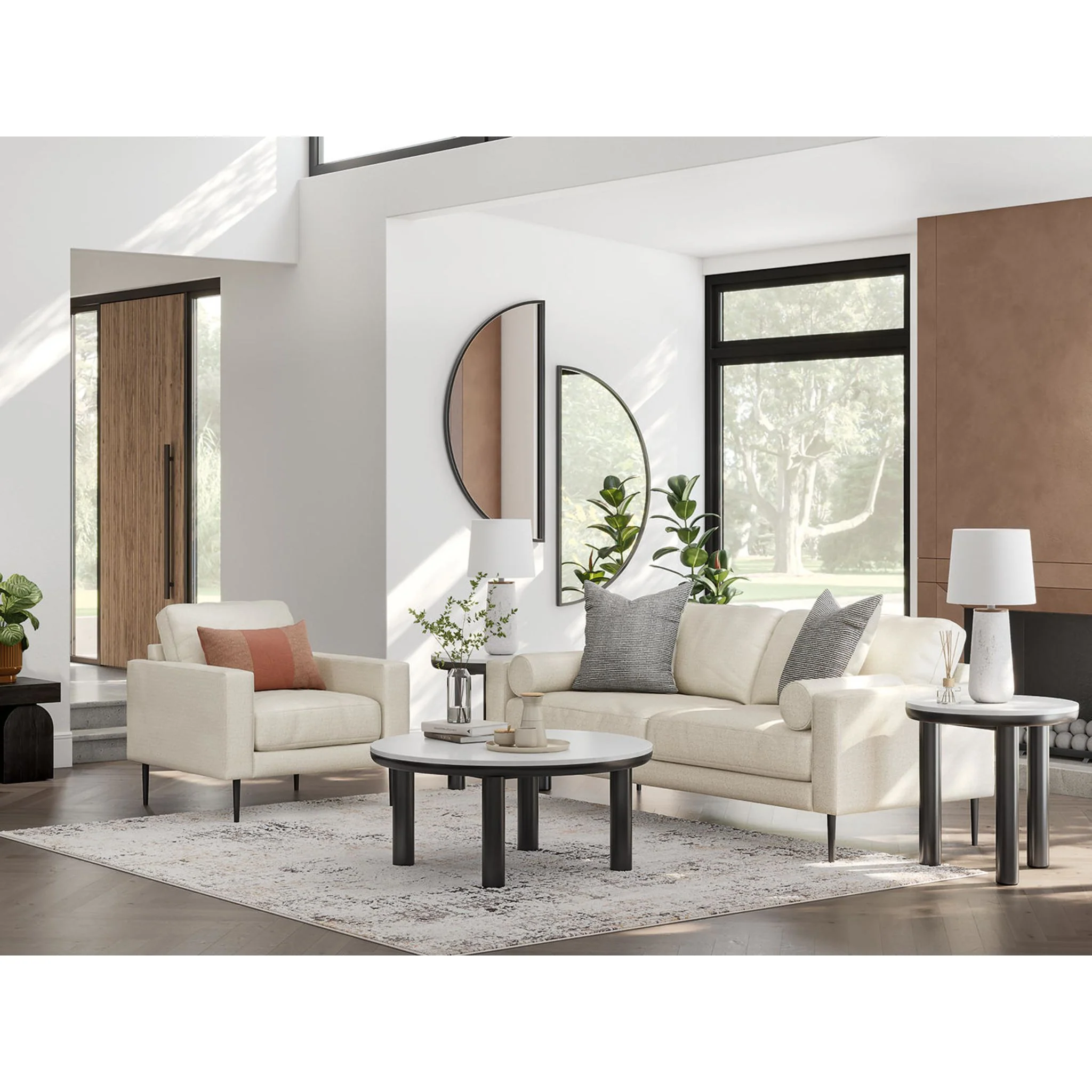 Xandrum 3 Pack Tables - Black/White - Image 3