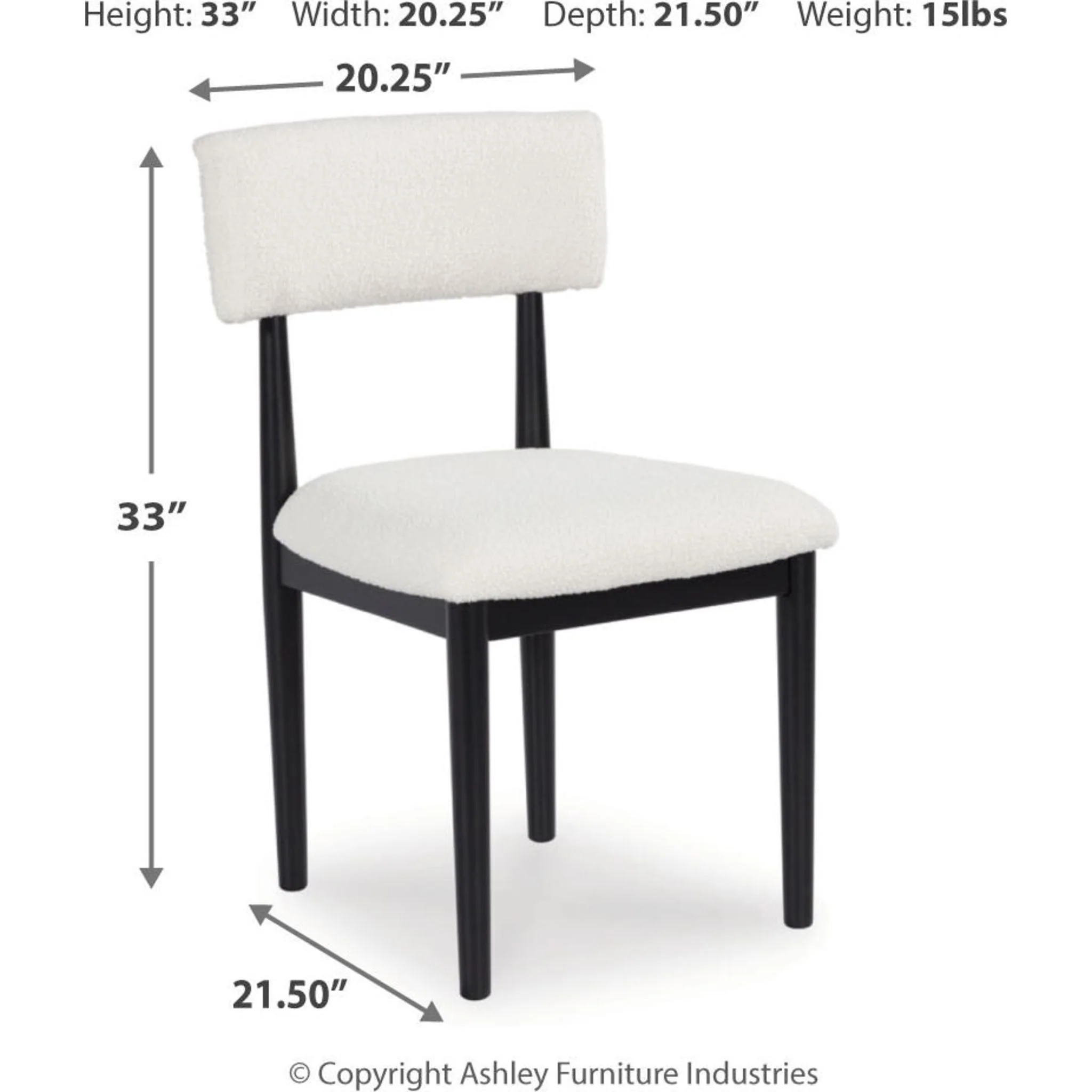 Xandrum Dining Chair - White/Black - (D429-02) - Image 5