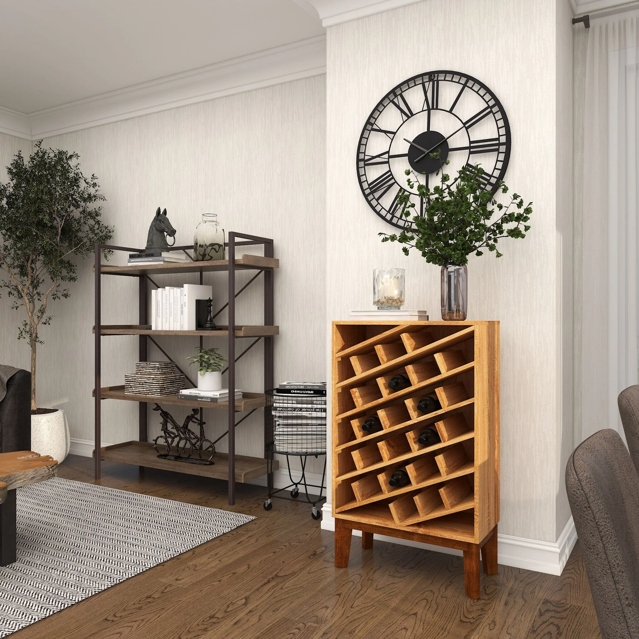 Xiomara Wine Cabinet - Brown - Image 8