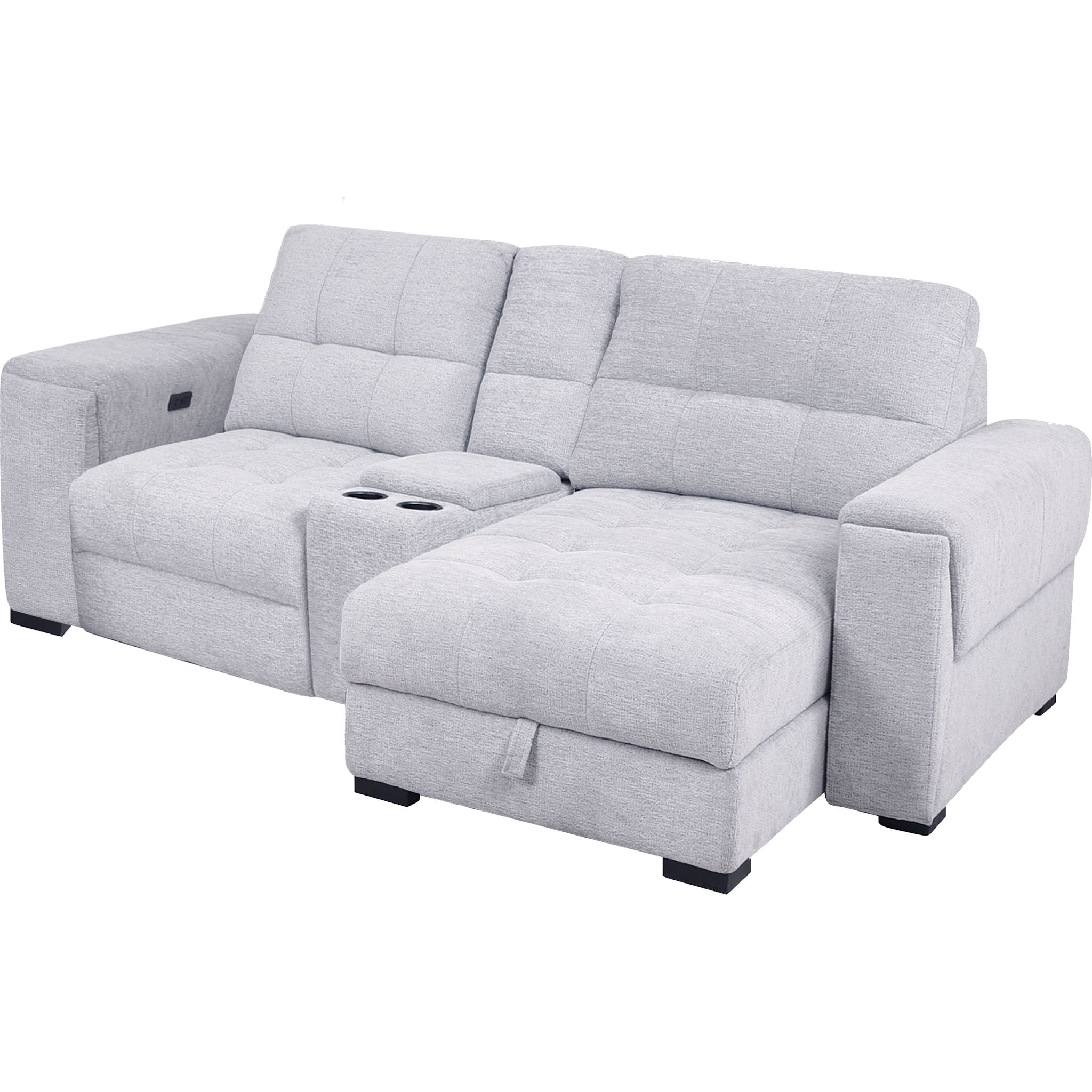 Xpand 3 Piece Power Modular Sectional - Sahara Arctic