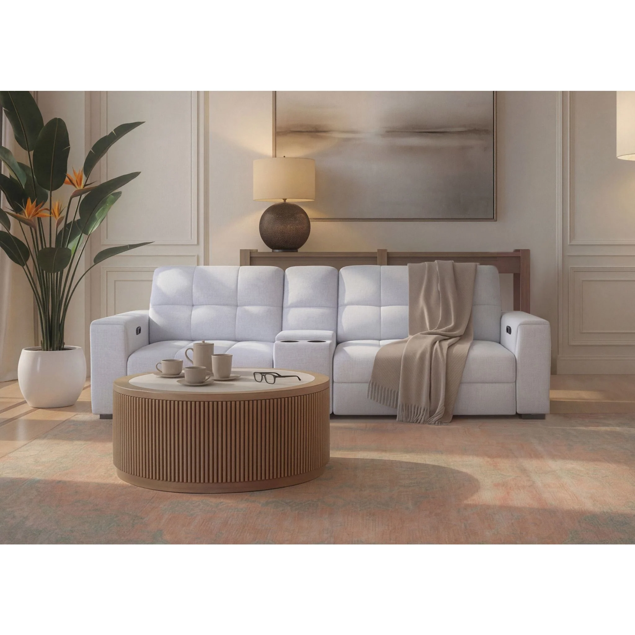 Xpand 3 Piece Power Modular Sectional - Sahara Arctic - Image 2