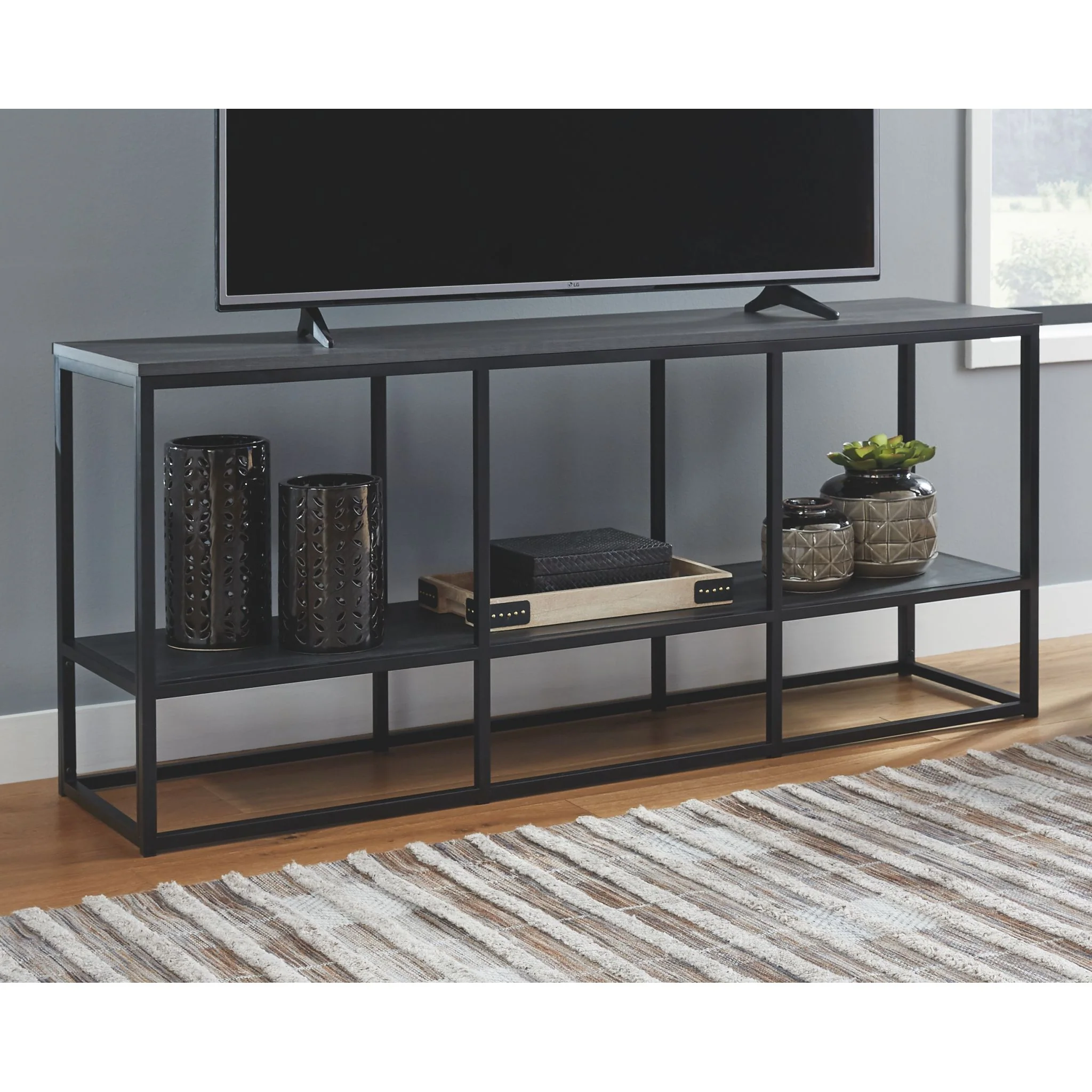 Yarlow TV Stand - Black - Image 2
