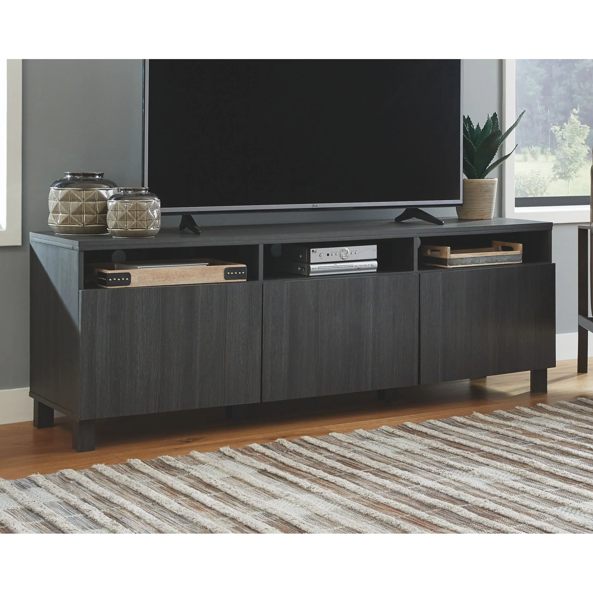 Yarlow TV Stand - Black - Image 2