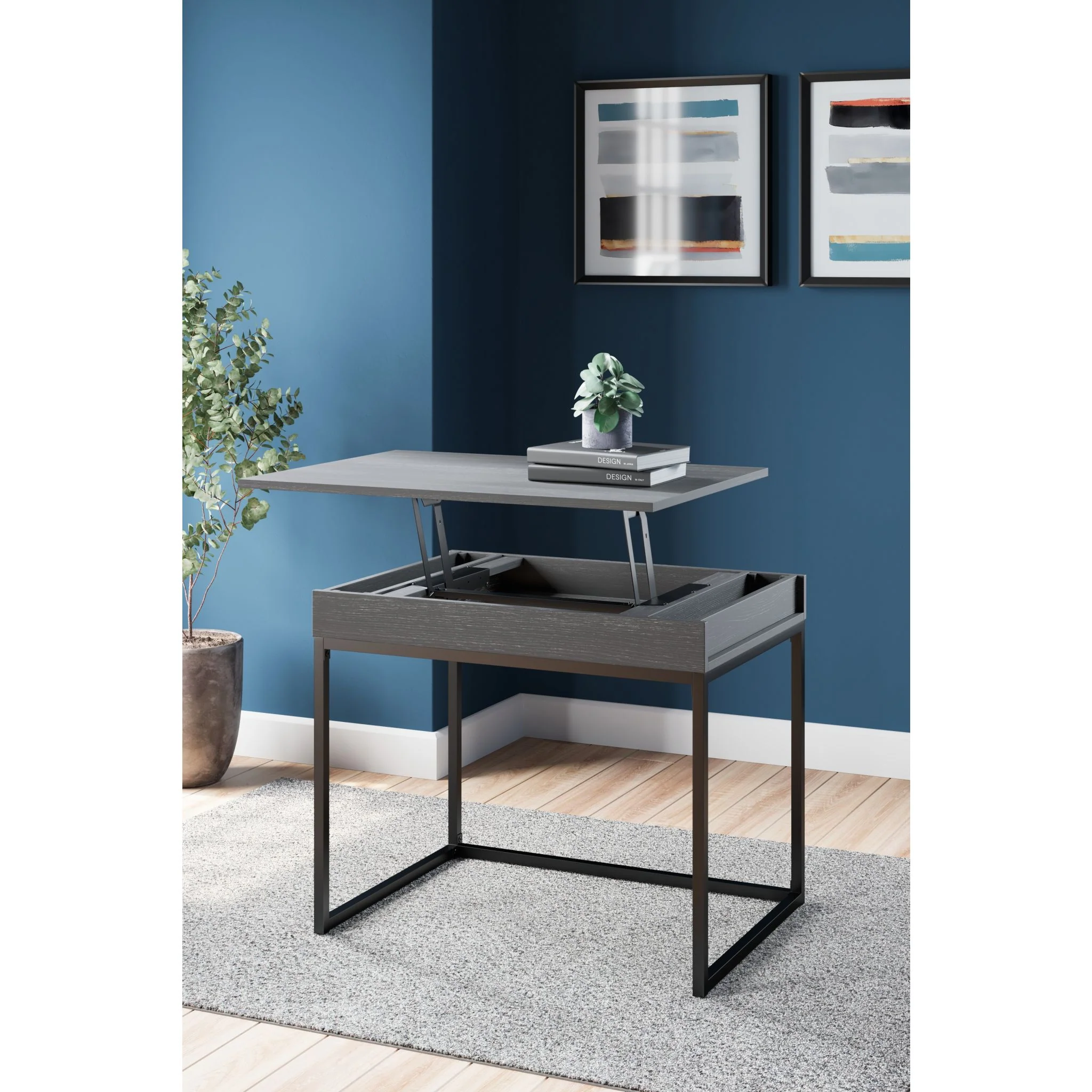 Yarlow Lift Top Desk - Black - Image 2