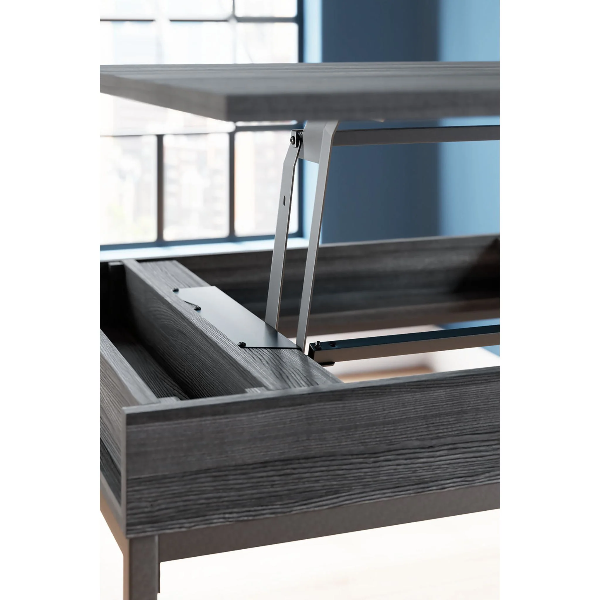 Yarlow Lift Top Desk - Black - Image 7