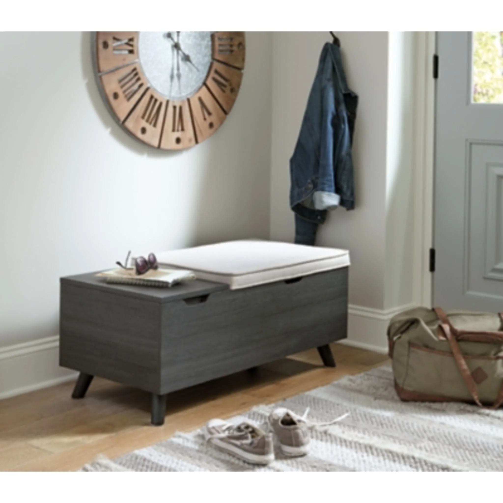Yarlow Storage Bench - Gray - Image 11