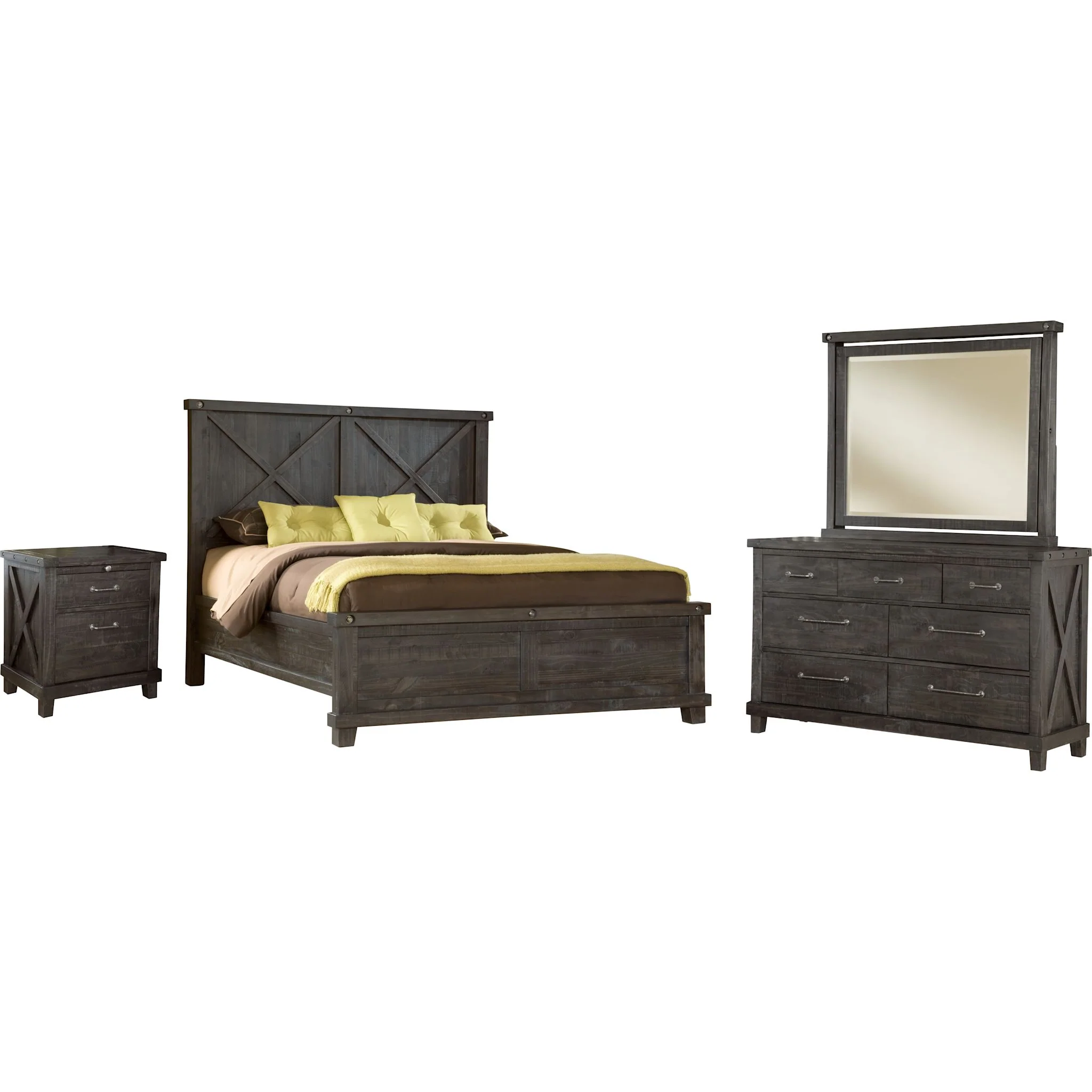 Yosemite 6 Piece Panel Bedroom - Cafe