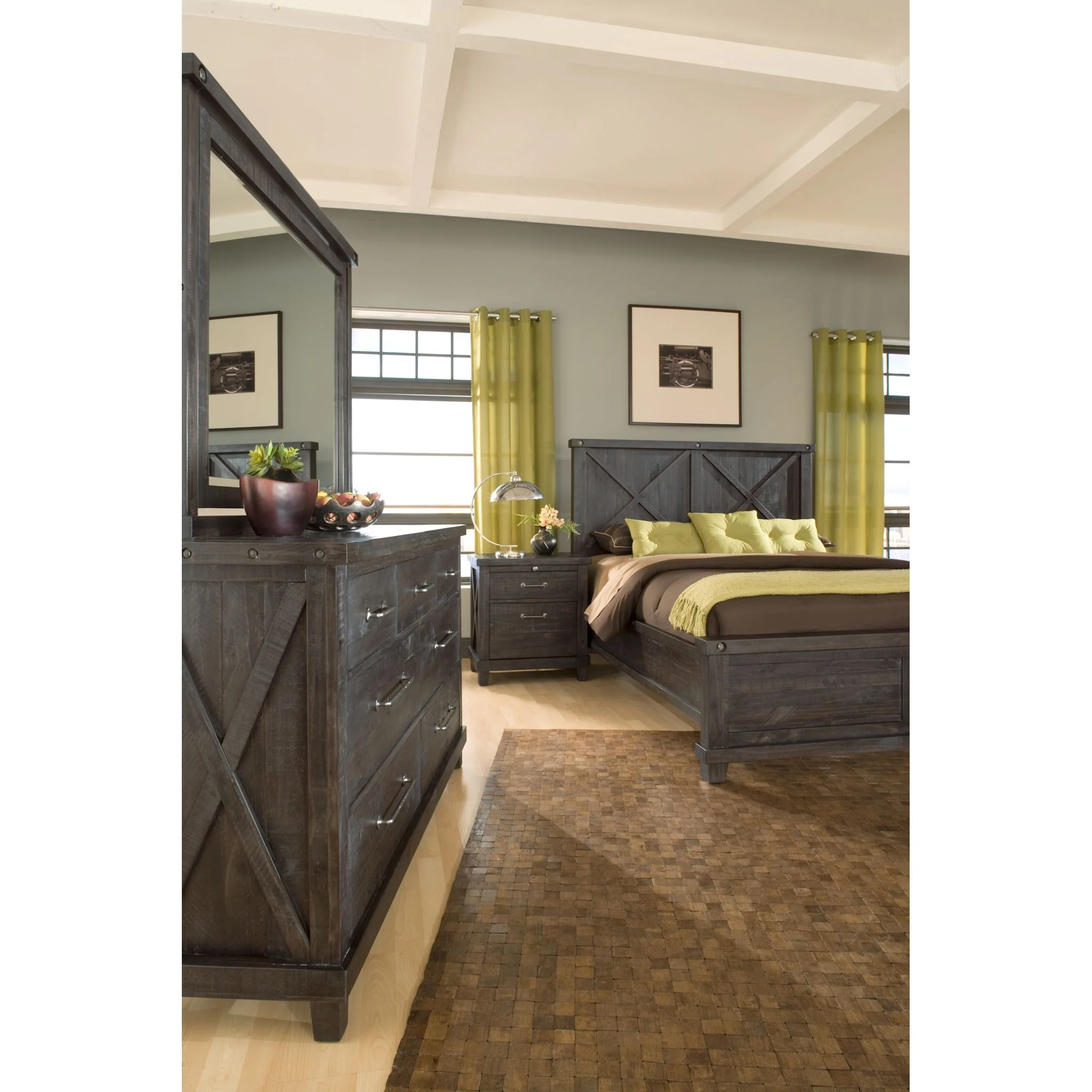 Yosemite 6 Piece Panel Bedroom - Cafe - Image 9