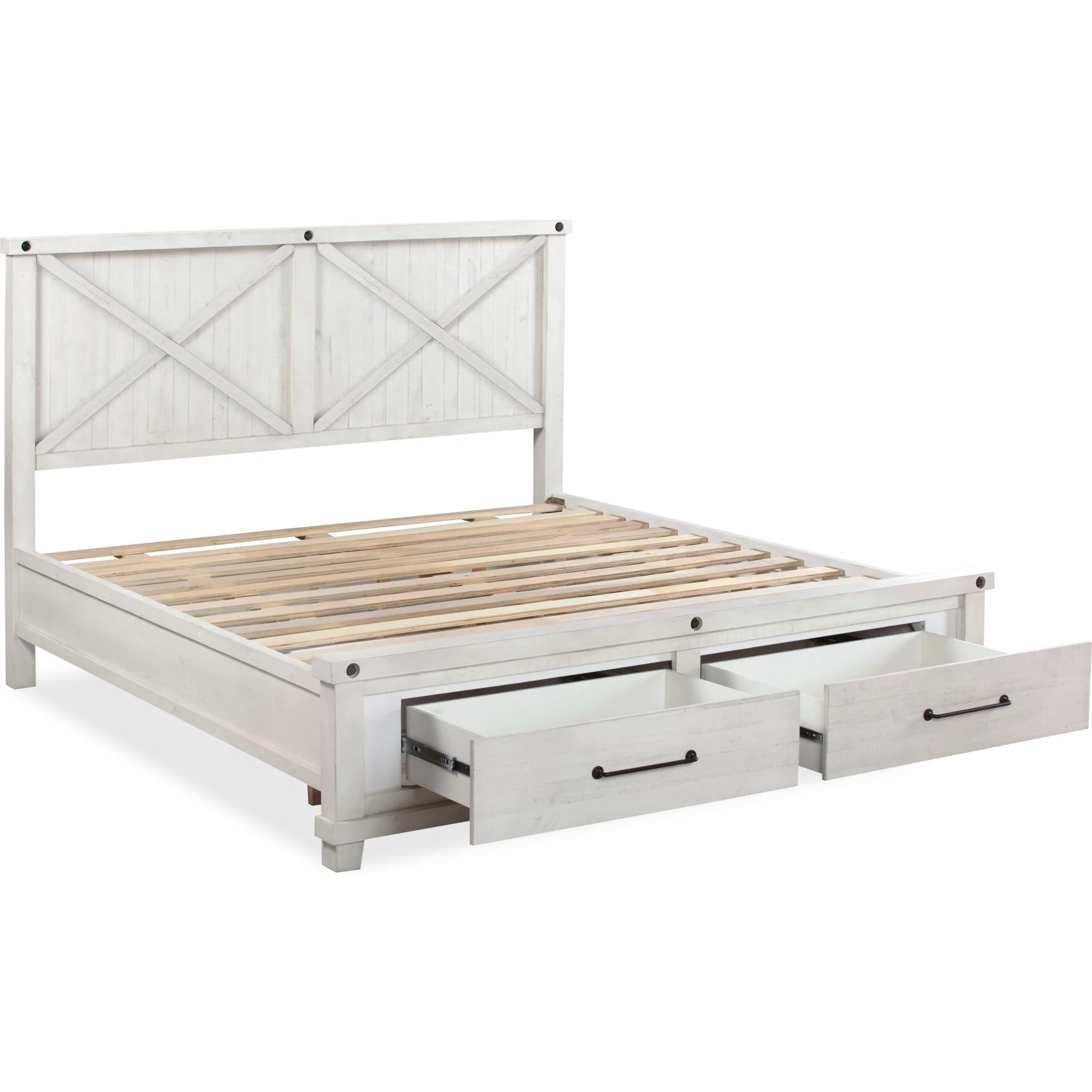 Yosemite Full Storage Bed - Rustic White - Image 6