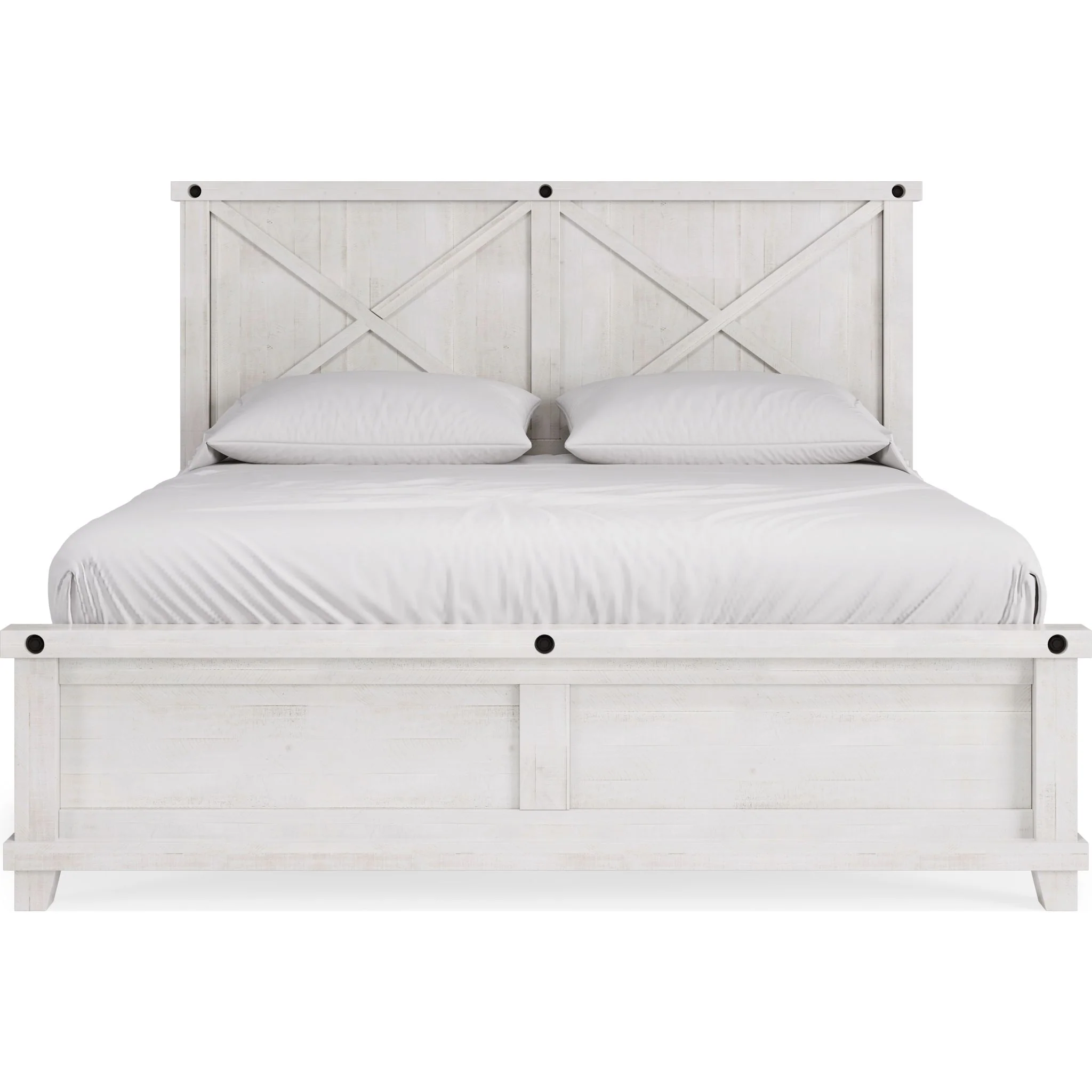 Yosemite King Panel Bed - Rustic White - Image 3