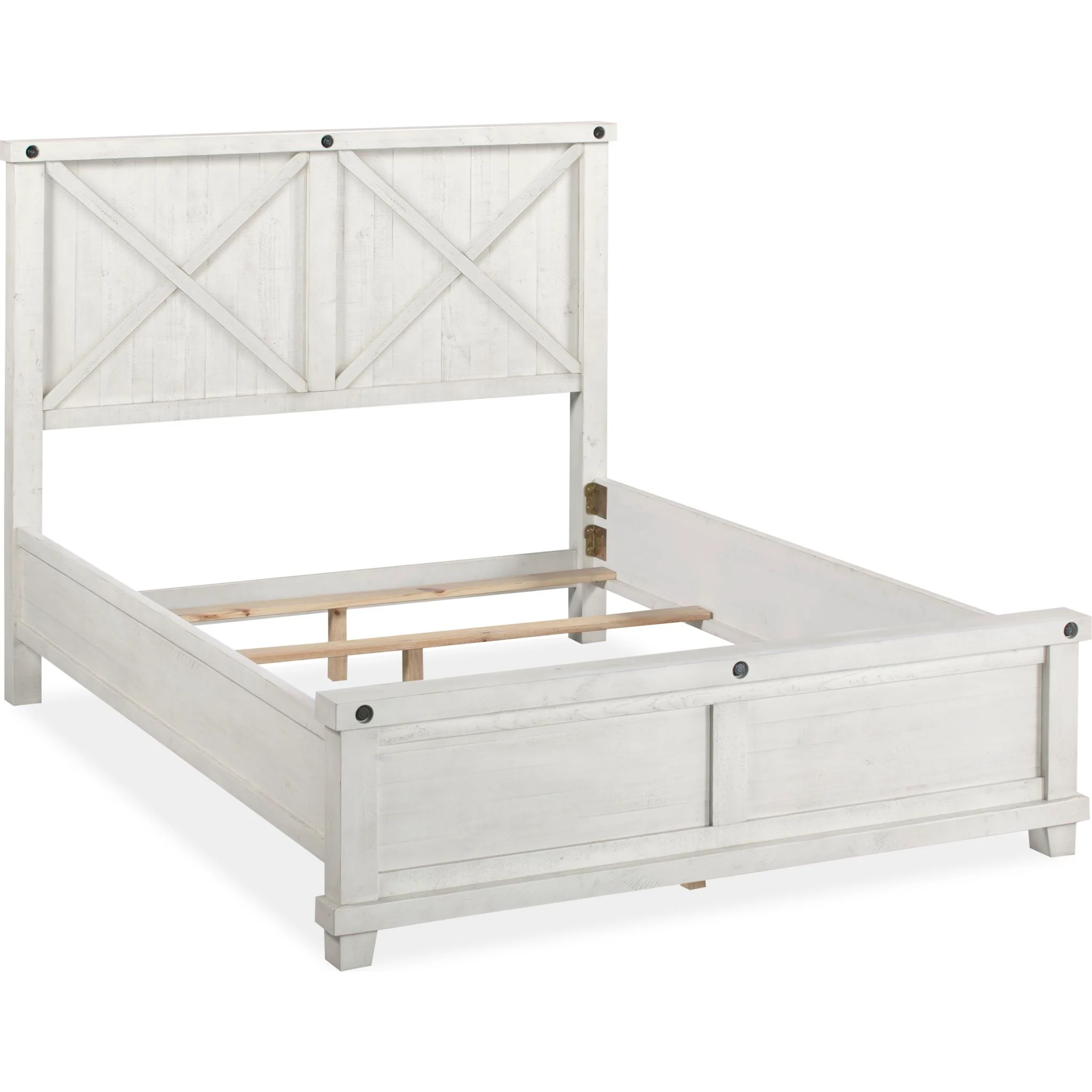Yosemite Queen Panel Bed - Rustic White - Image 2