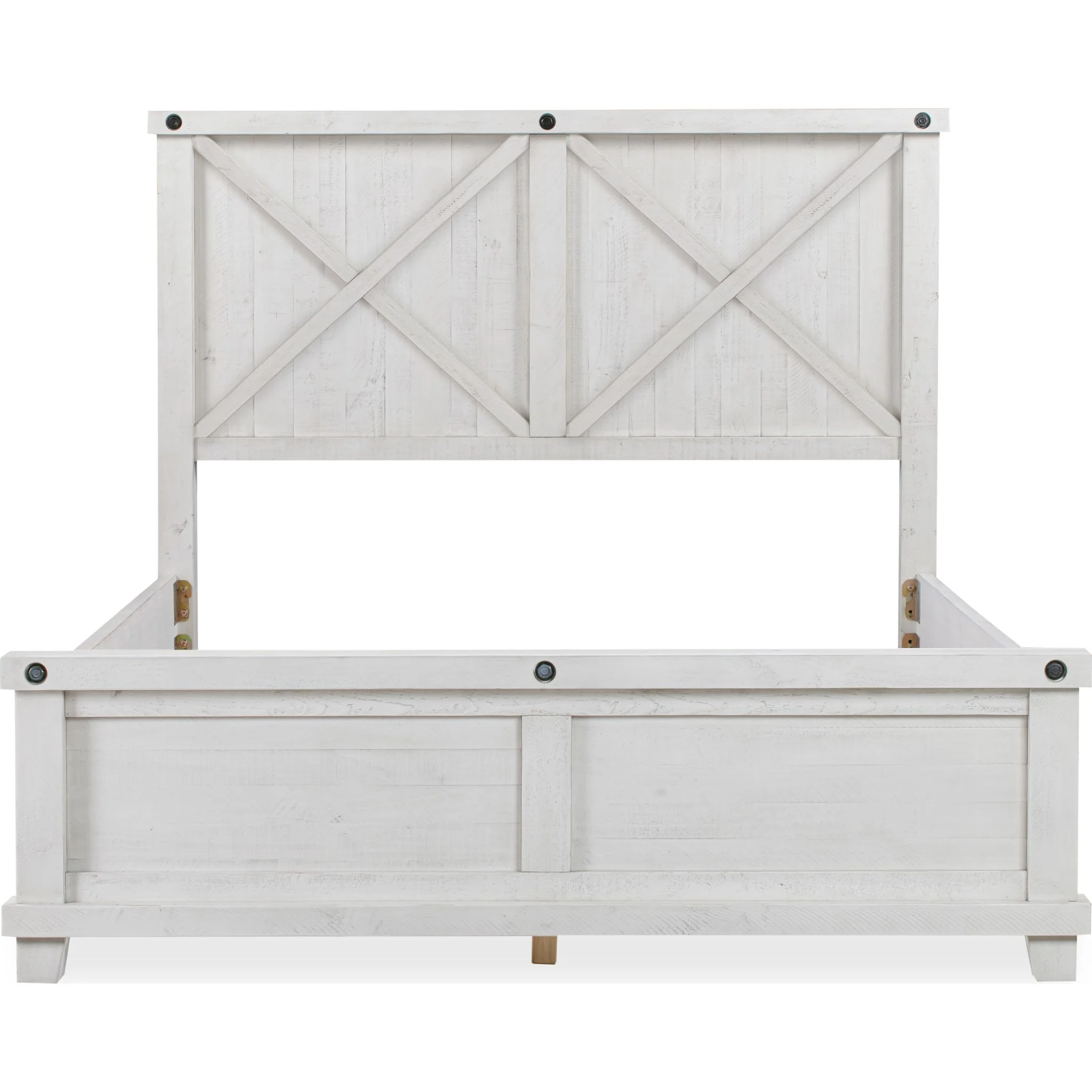 Yosemite Queen Panel Bed - Rustic White - Image 4