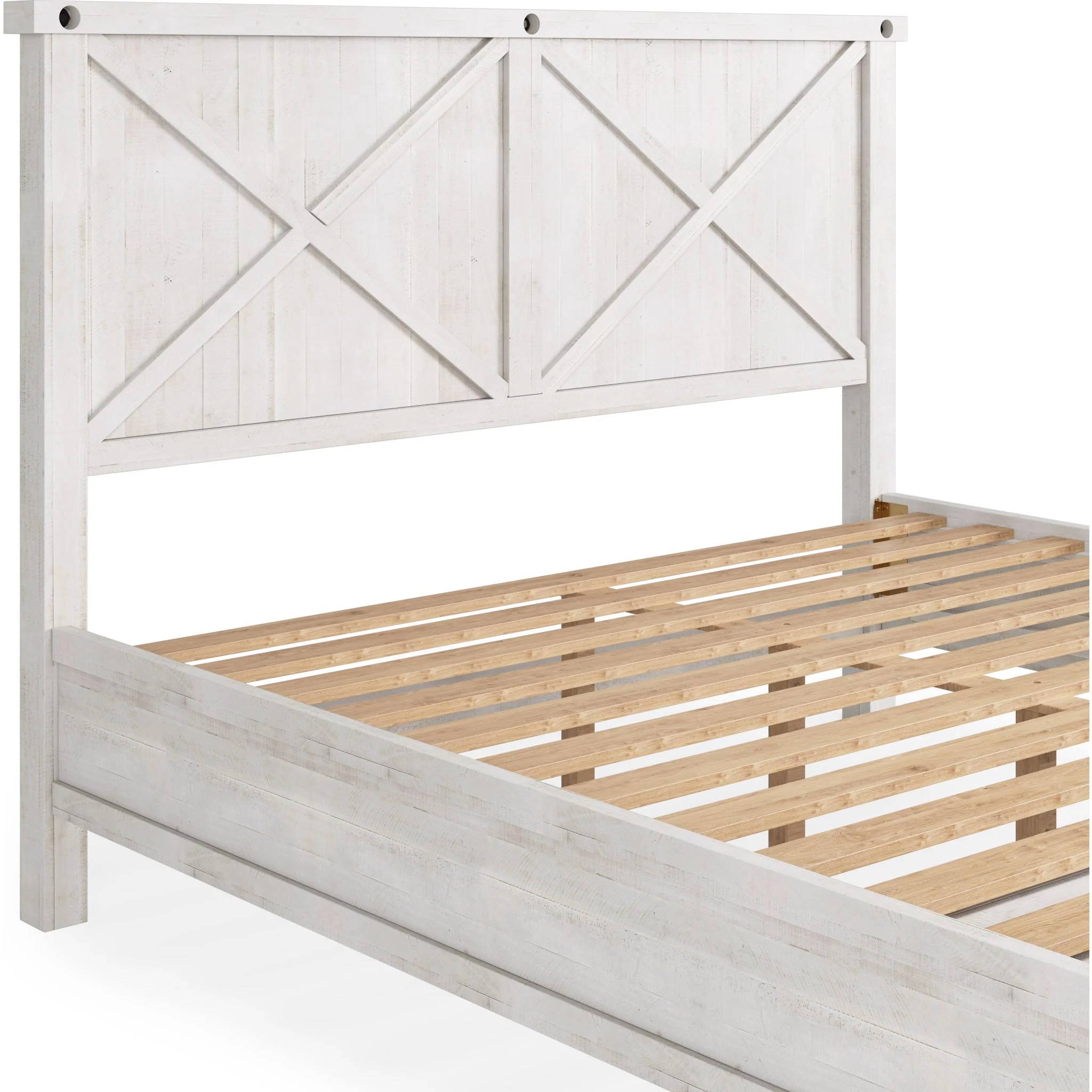 Yosemite Queen Panel Bed - Rustic White - Image 7