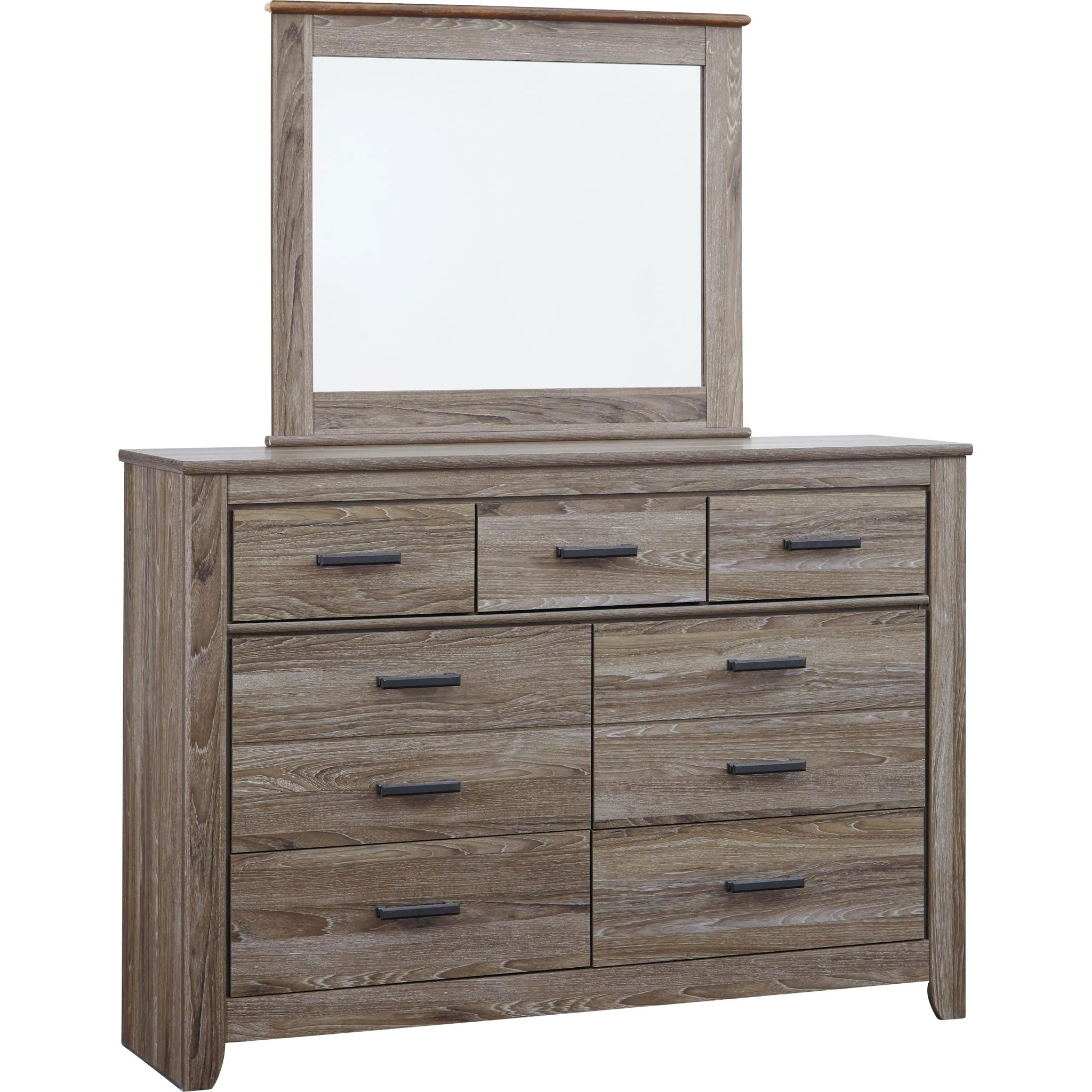 Zelen 5 Piece Queen Panel Bedroom - Warm Grey - Image 5