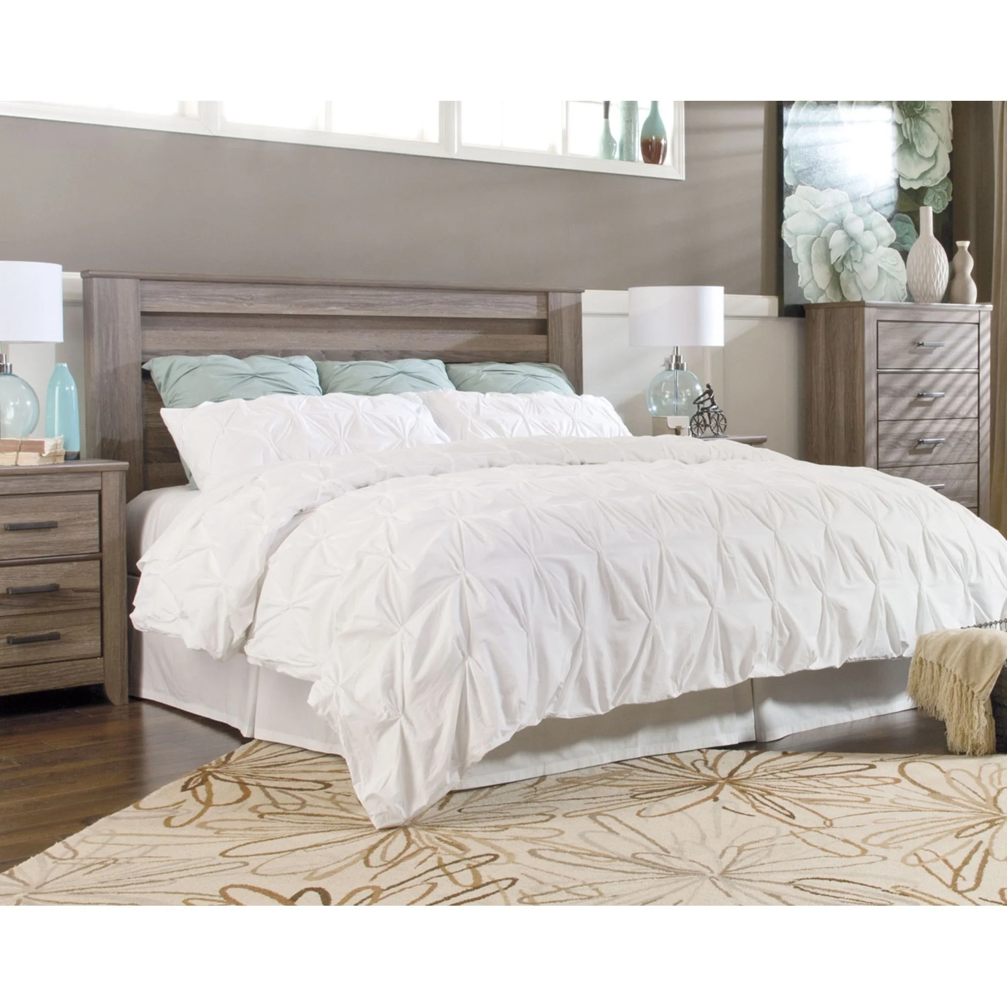 Zelen King Headboard - Warm Grey - Image 2