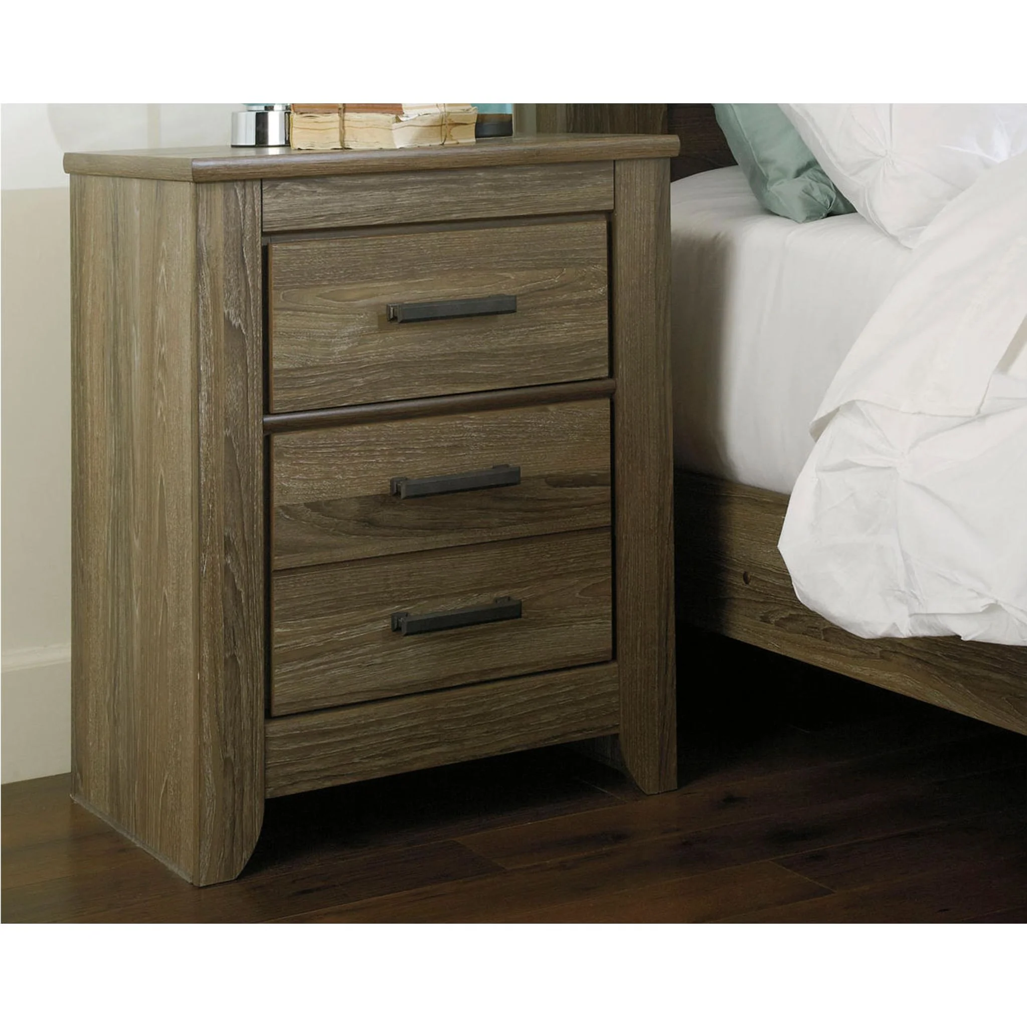 Zelen Nightstand - Warm Grey - Image 12