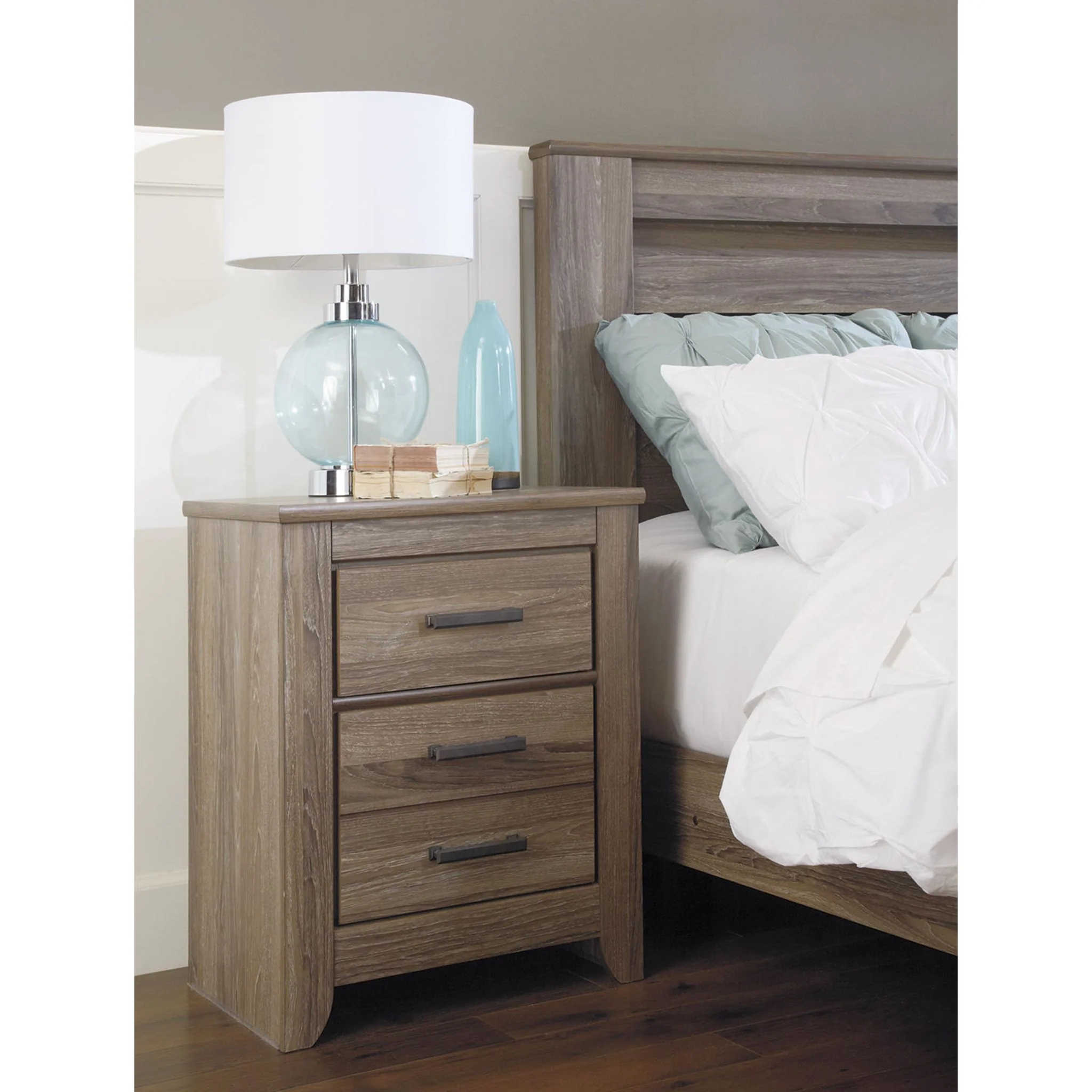 Zelen Nightstand - Warm Grey - Image 15