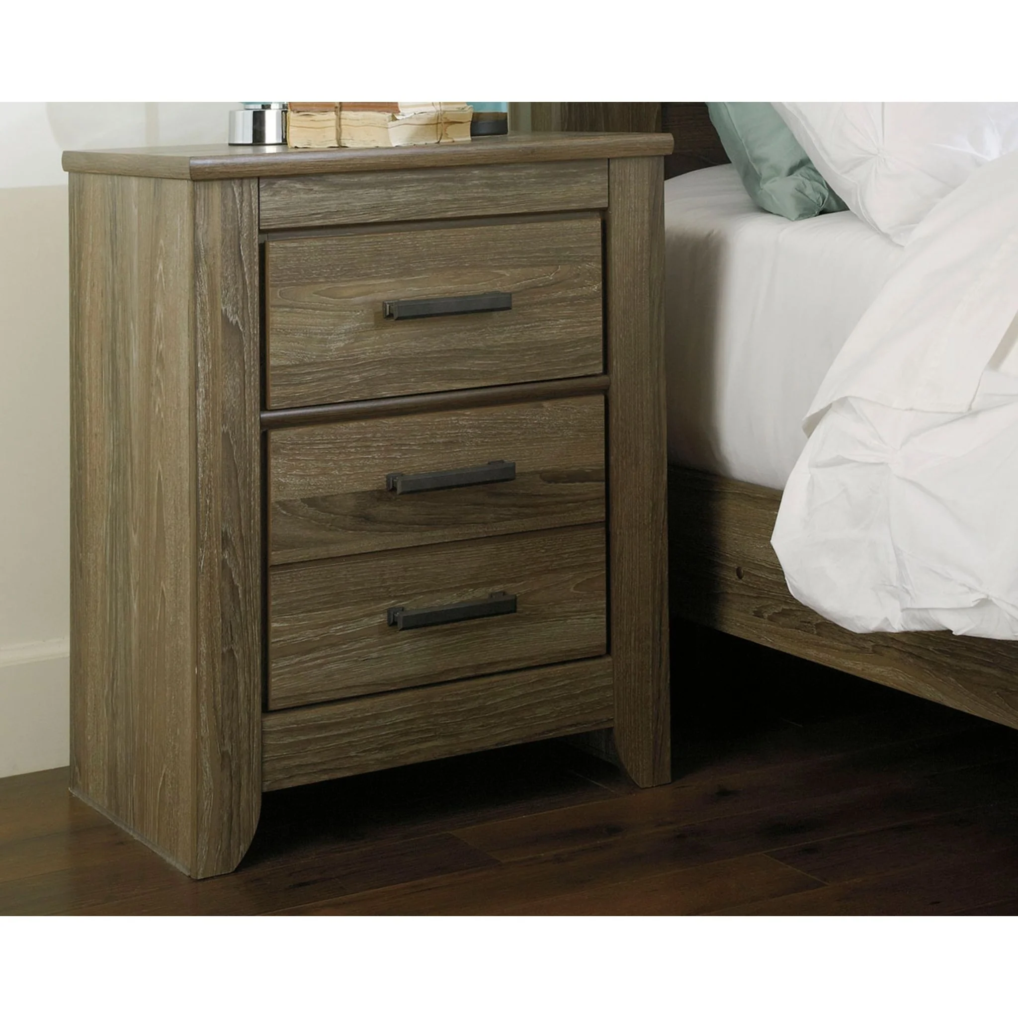 Zelen Nightstand - Warm Grey - Image 2