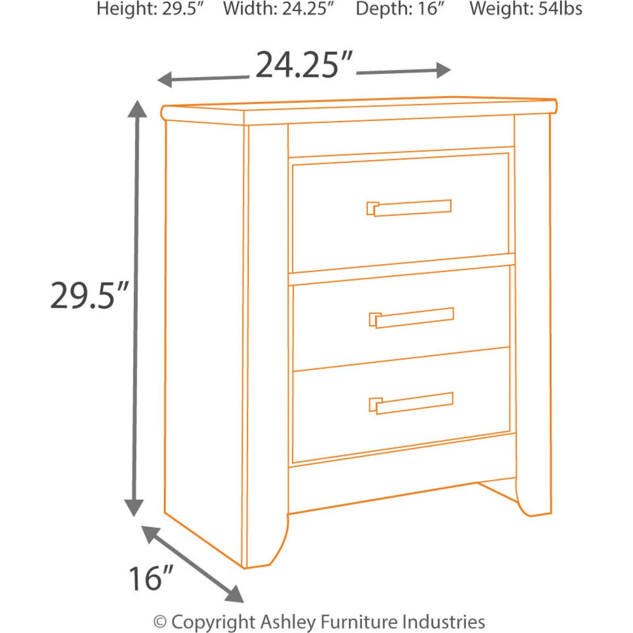 Zelen Nightstand - Warm Grey - Image 20