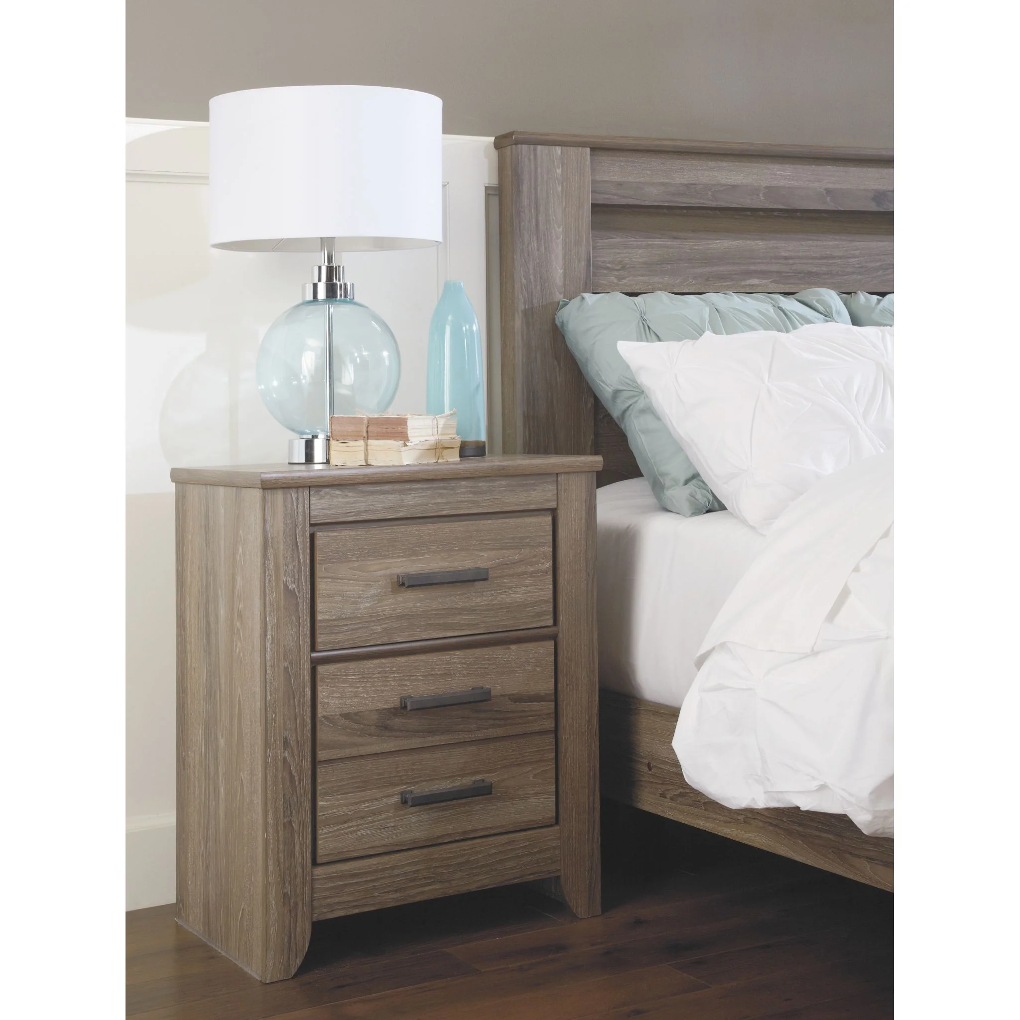 Zelen Nightstand - Warm Grey - Image 3