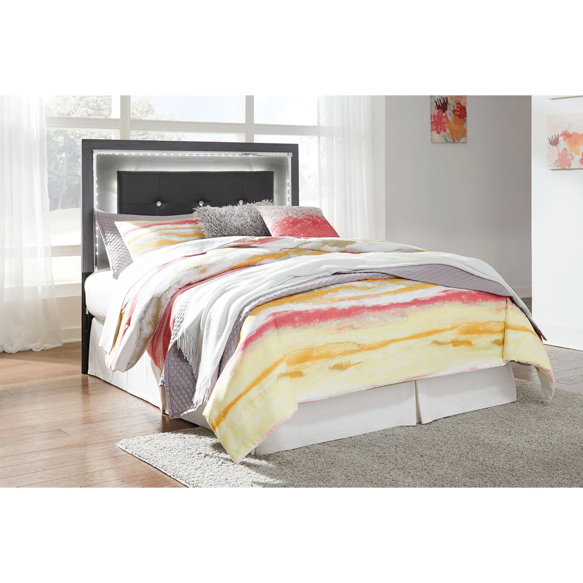 Lodanna Full Panel Headboard - Gray - Image 12