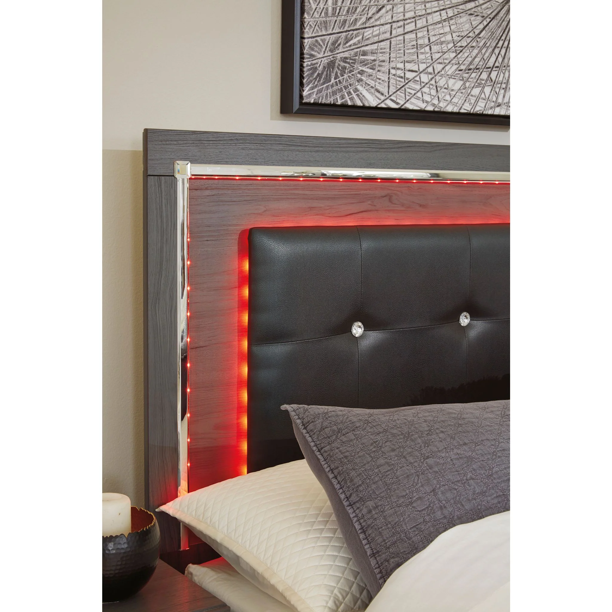 Lodanna Full Panel Headboard - Gray - Image 4