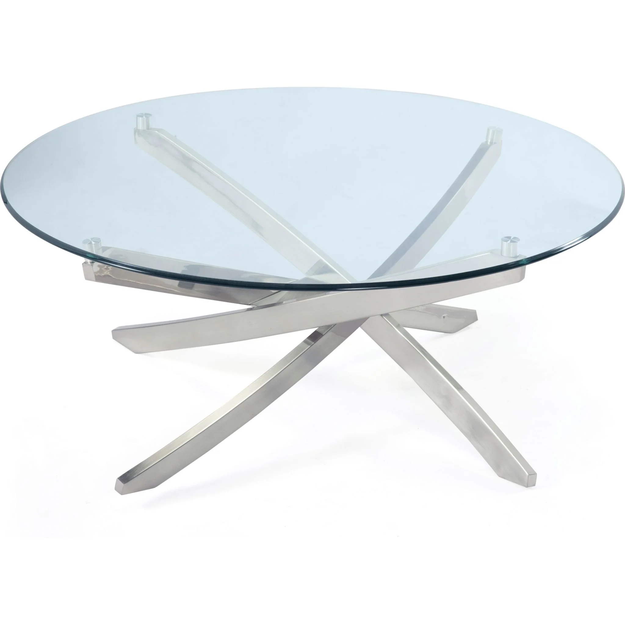 Zila Coffee Table - Brushed Nickel