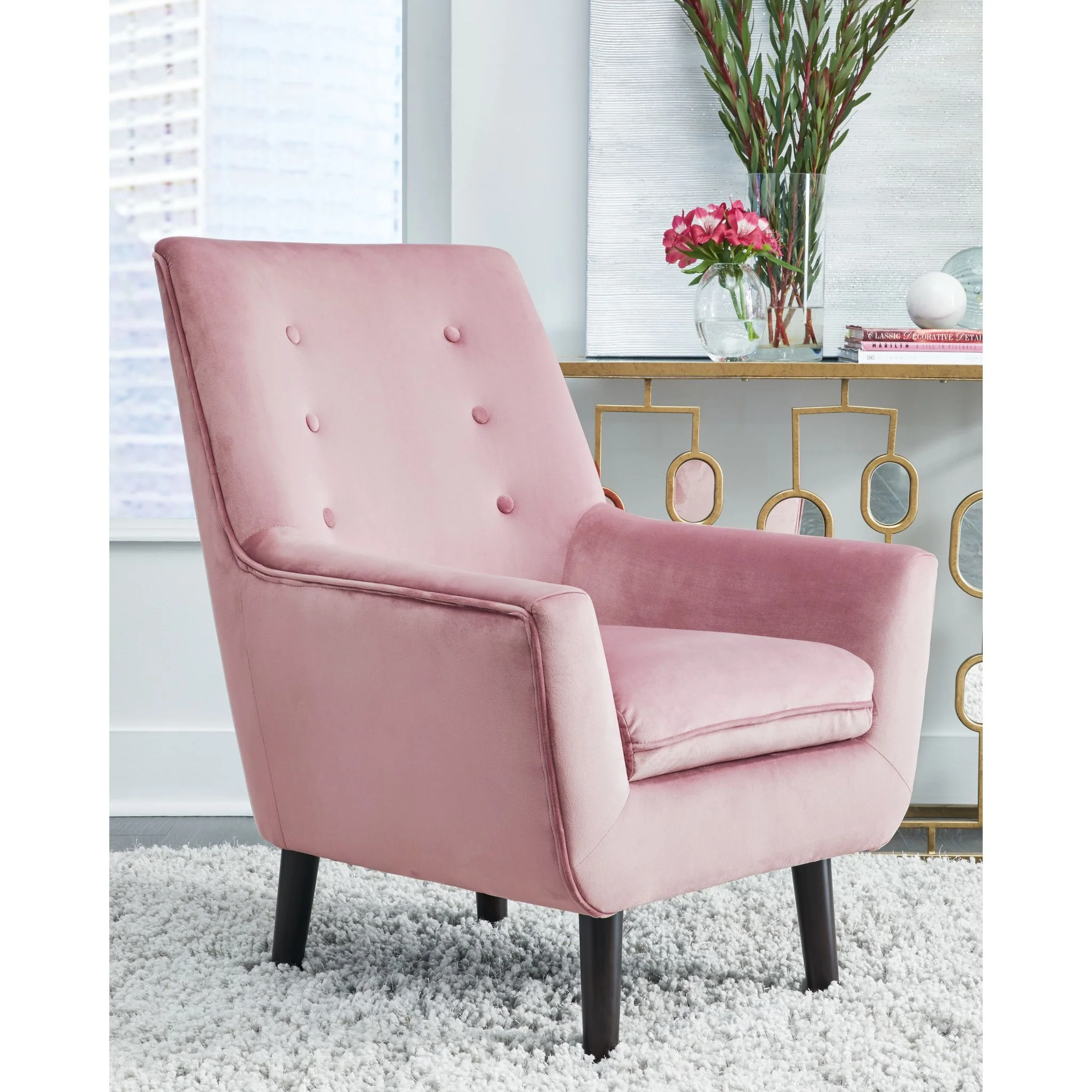 Zossen Accent Chair - Pink - Image 2