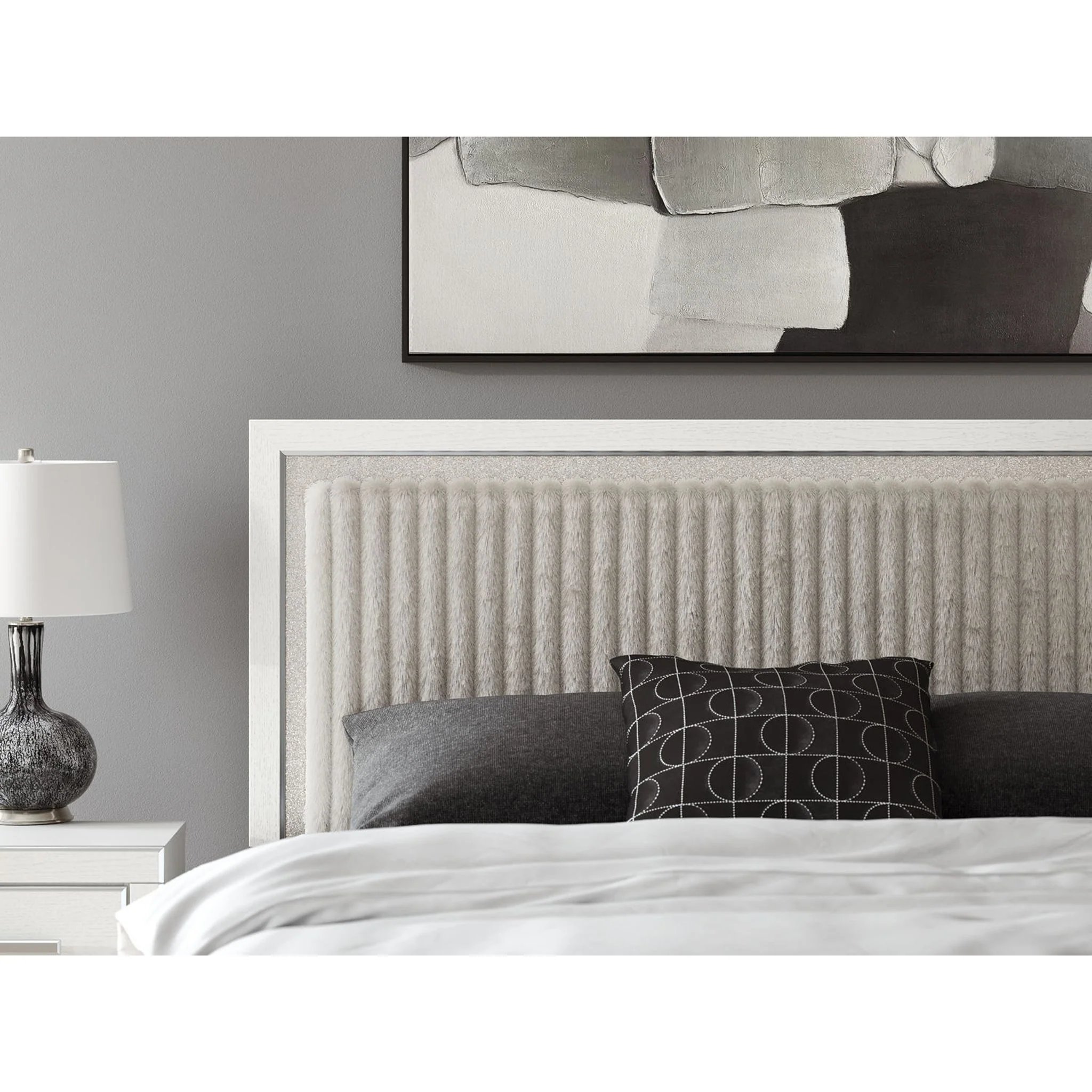 Zuraleus King Upholstered Bed - White - Image 7